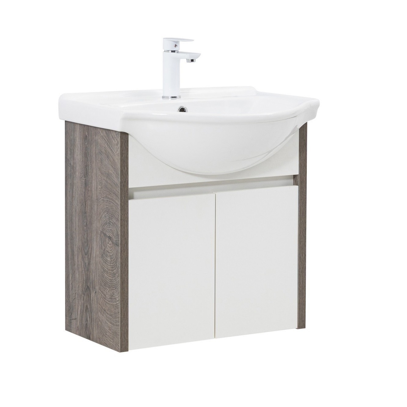 Изображение товара Тумба для ванной Aquanet Сидней 60 цвет дуб рошелье/белый