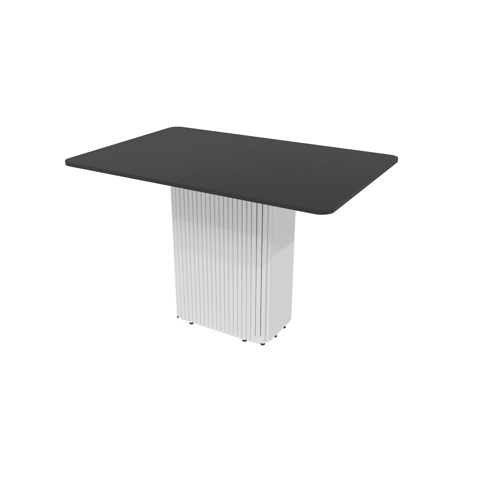 Изображение товара Стол-трансформер прямоугольный Genglass GGT-03-3-2-R-120-160-80 120x80 см лдсп цвет белый