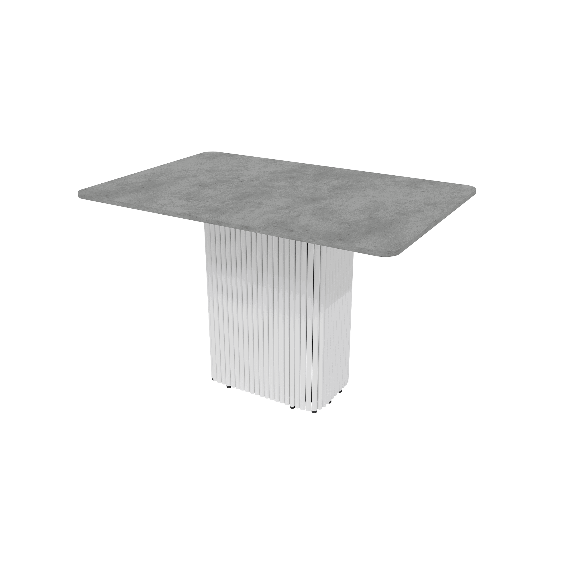 Изображение товара Стол-трансформер прямоугольный Genglass GGT-03-3-6-R-120-160-80 120x80 см лдсп цвет белый