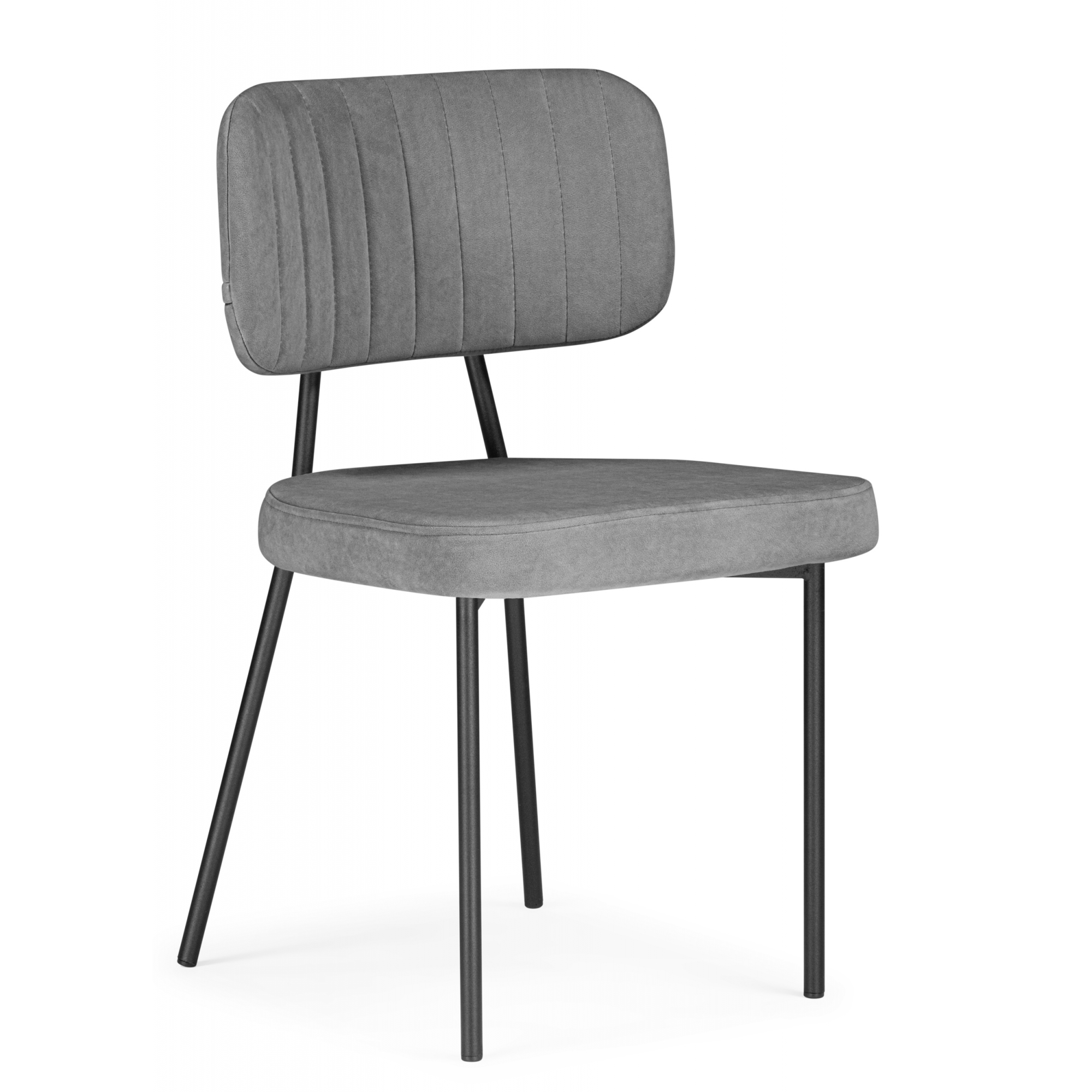 Изображение товара Стул Woodville Вакао 45x80x46 см текстиль цвет антрацитовый brendy stone 28 / черный