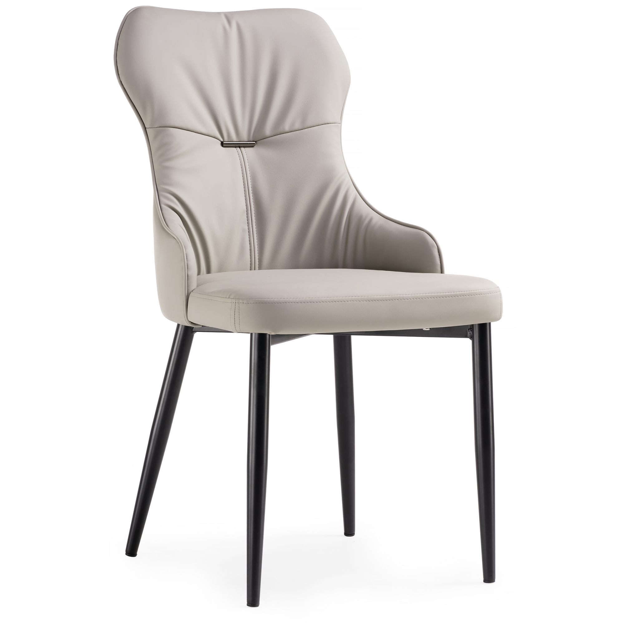 Изображение товара Стул Woodville Neli из металла и искусственной кожи бежевый черный современный дизайн