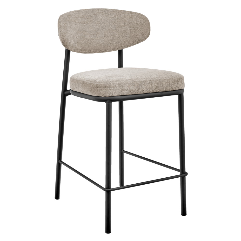 Изображение товара Полубарный стул Lucas 2 из ткани букле для интерьеров менее 100 см высокий