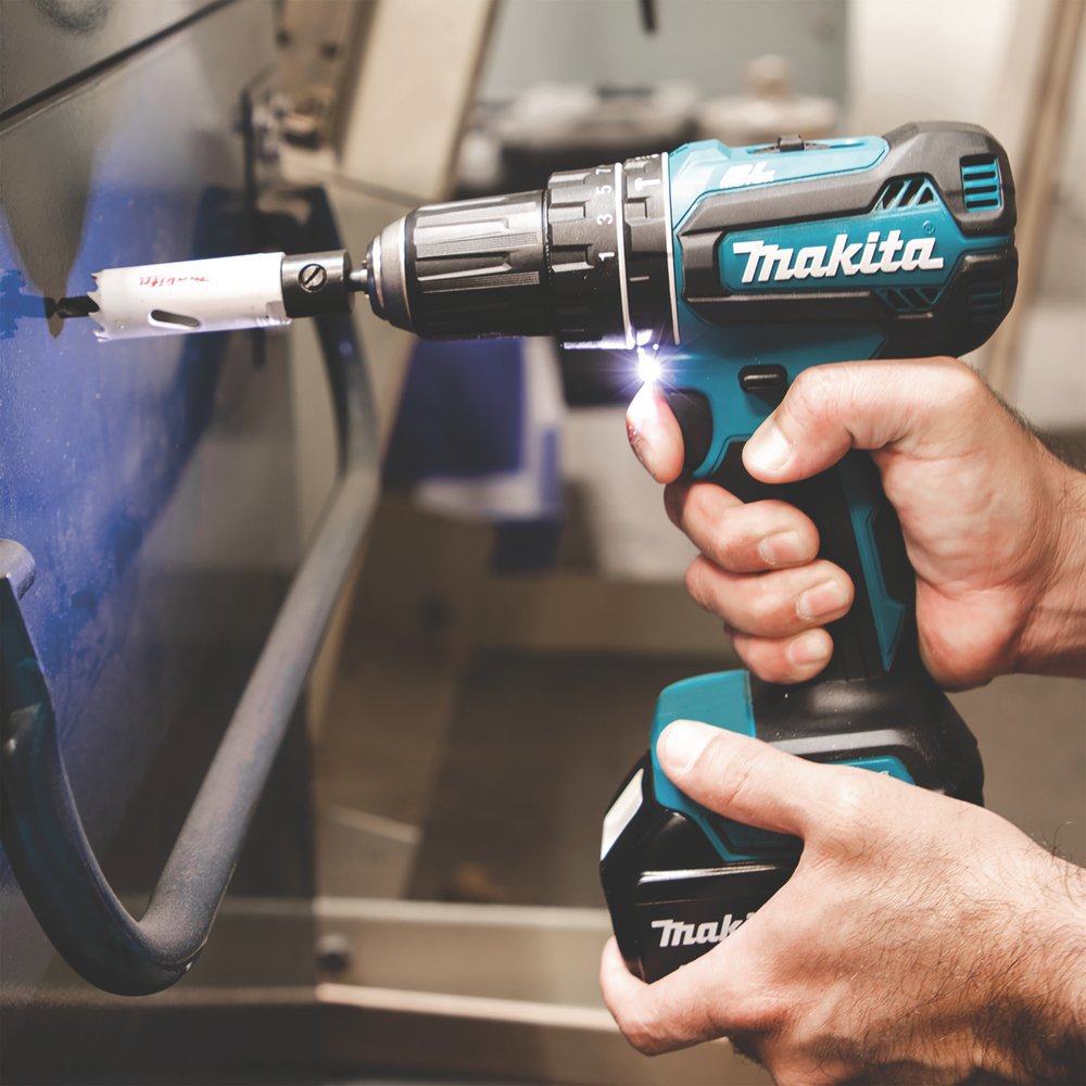 Изображение товара Дрель-шуруповерт аккумуляторная Makita DHP485SYE, 18 В Li-Ion 2x1.5 Ач