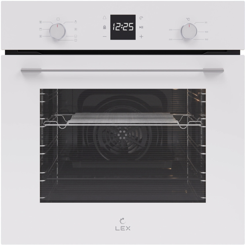 Изображение товара Встраиваемый электрический духовой шкаф Lex EDM 076 WH 60л белый с грилем