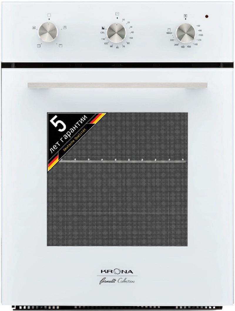 Изображение товара Встраиваемый электрический духовой шкаф Krona Breve 45 66х66х51 см белый