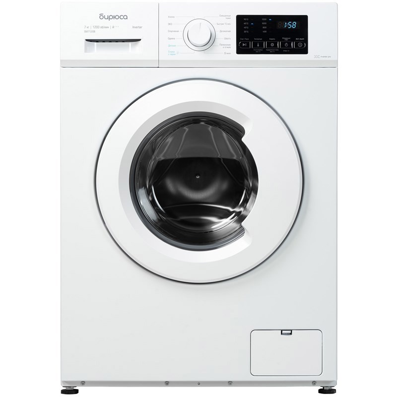 Изображение товара Отдельно стоящая стиральная машина Бирюса WM-SM712_08 узкая 7 кг инвертор