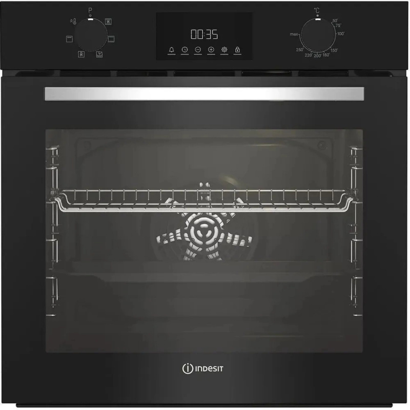 Изображение товара Встраиваемый духовой шкаф Indesit IFE 3644 BL 66х64х66 см цвет черный