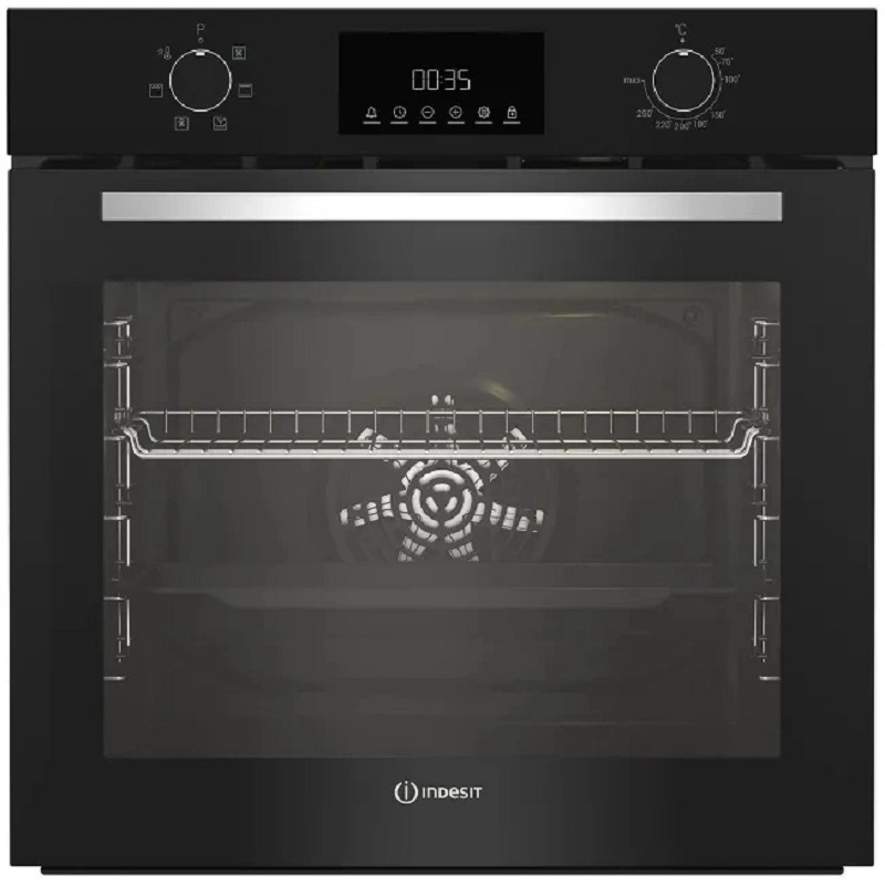 Изображение товара Встраиваемый духовой шкаф Indesit IFE 3644 J BL 65x65x65 см цвет черный