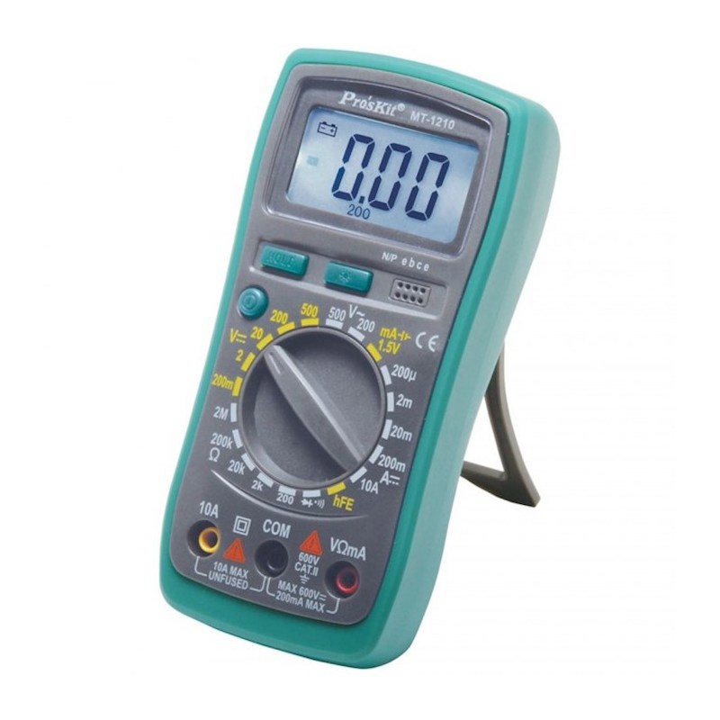 Изображение товара Цифровой мультиметр PROSKIT MT-1210 с подсветкой и функциями прозвонки