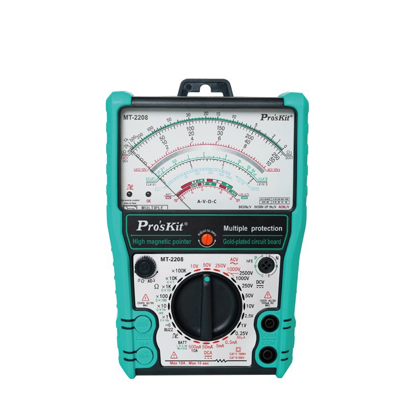 Изображение товара Мультиметр аналоговый Proskit MT-2208 с защитным чехлом