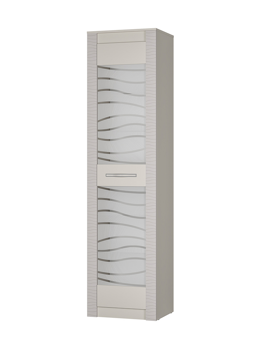 Изображение товара Стильный распашной шкаф BTS Монако 56x220x46 см из ЛДСП в цвете кашемир