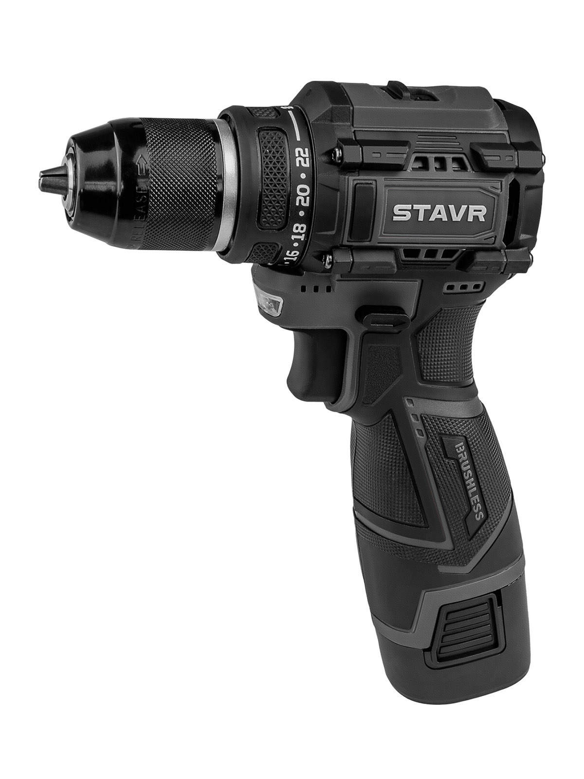 Изображение товара Дрель-шуруповерт аккумуляторная бесщеточная STAVR SDD 16BL-2K