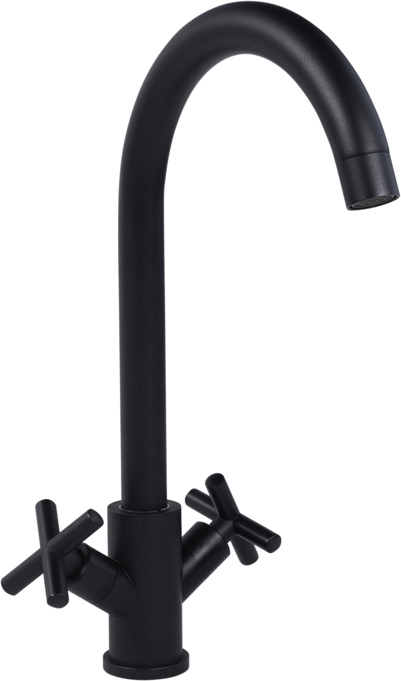 Изображение товара Смеситель для кухни Орель черный 23 см с поворотным изливом и водосберегающим аэратором