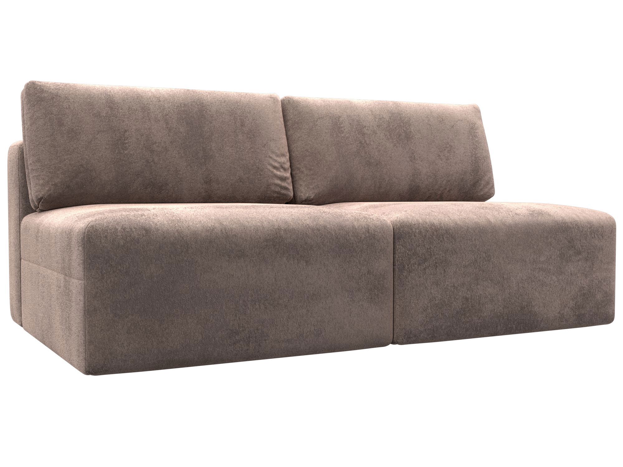 Изображение товара Диван прямой модульный Лига-060 НПБ велюр бежевый современный раскладной