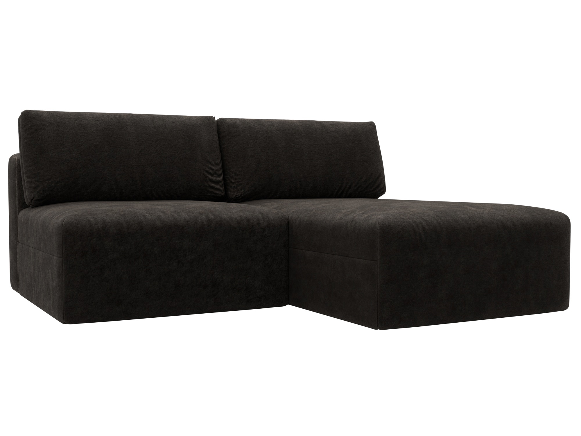 Изображение товара Угловой модульный диван Лига-060 НПБ 200x84x187 см велюр коричневый современный