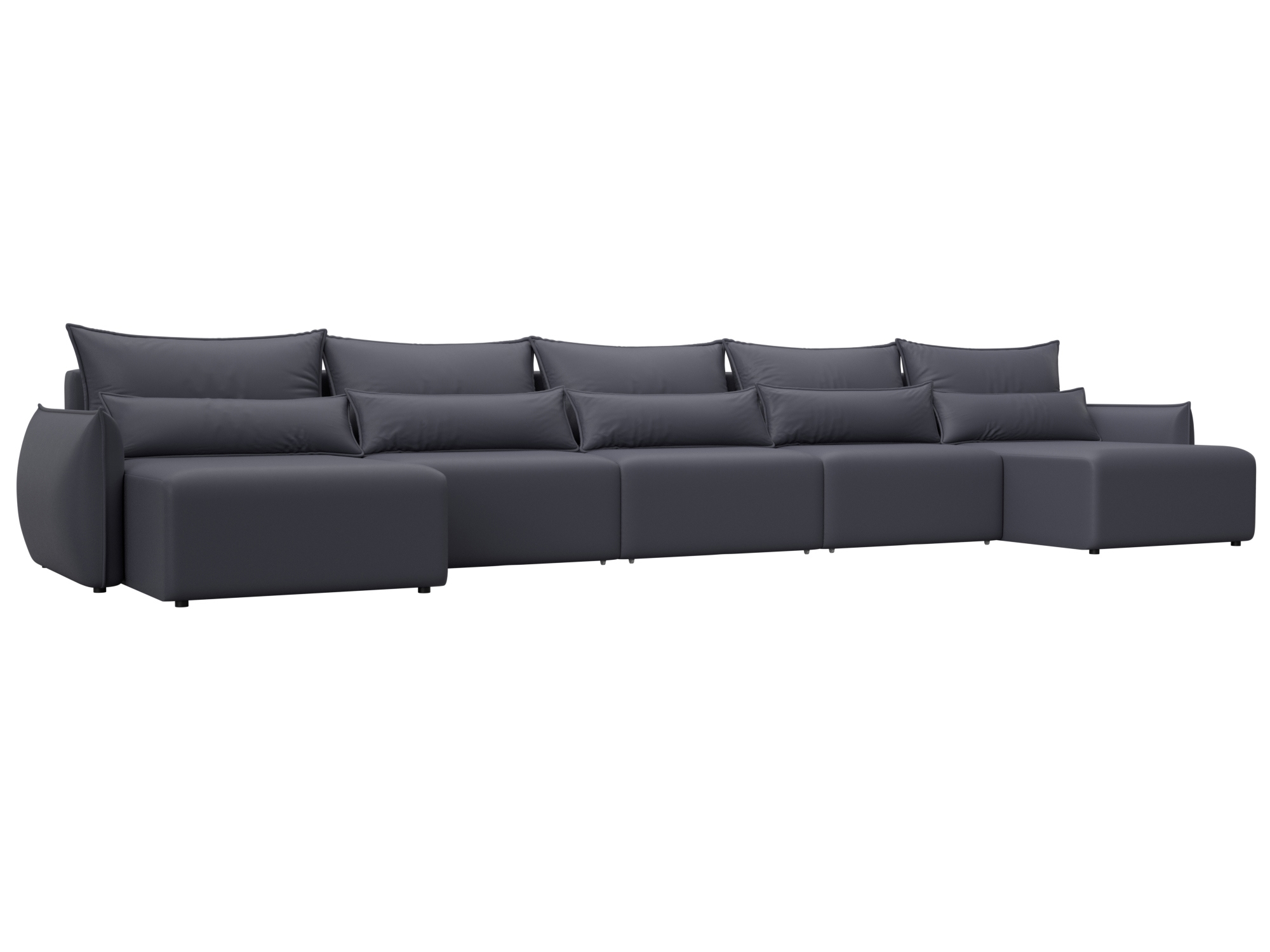 Изображение товара П-образный диван Лига-051 НПБ МегаЛонг с трансформацией еврокнижка и экокожей Изображение товара П-образный диван Лига-051 НПБ МегаЛонг с трансформацией еврокнижка и экокожей