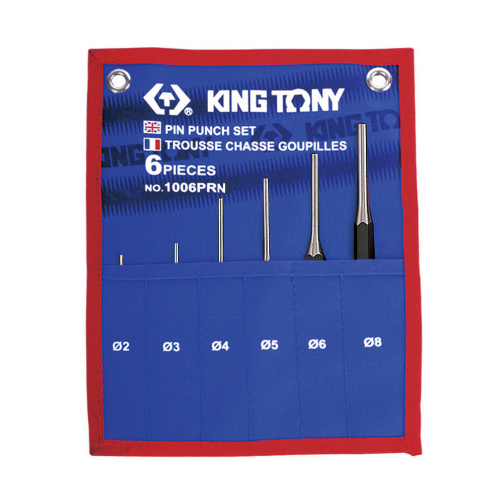 Изображение товара Набор выколоток King Tony 1006PRN 6 предметов из стали для автосервисов