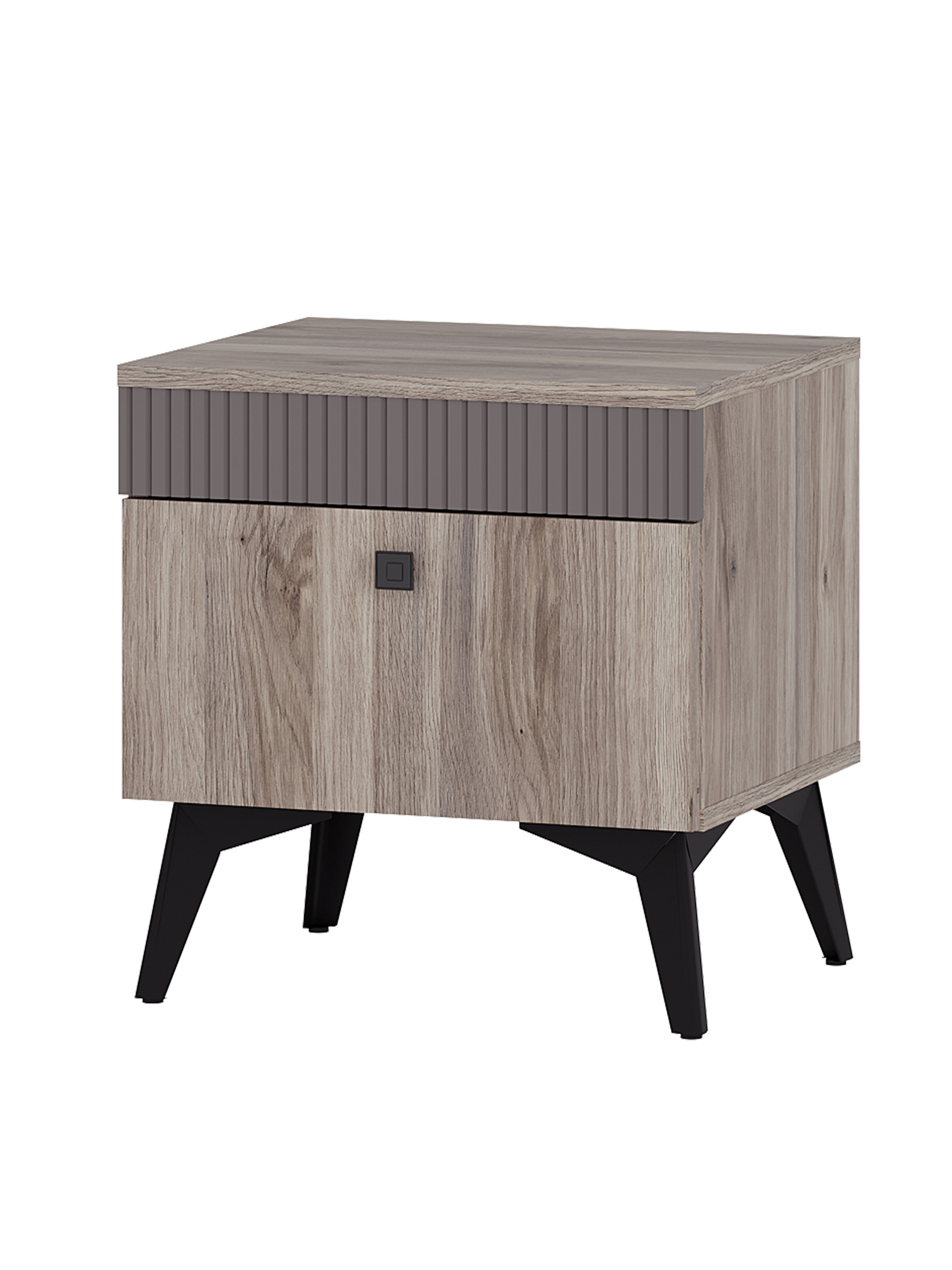 Изображение товара Тумба прикроватная Кассандра BTS 45.2x47x38 см, ЛДСП, 1 ящик, коричневая