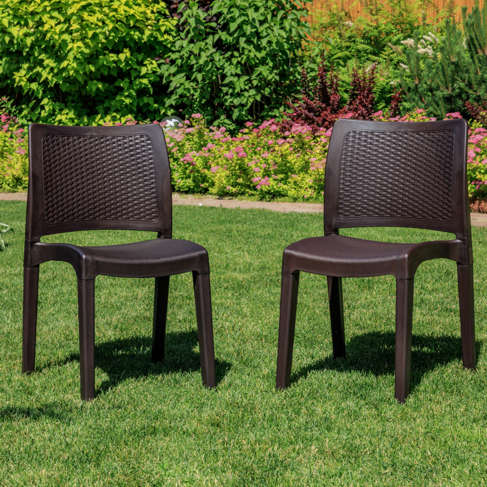 Изображение товара Комплект садовых стульев ROYAL FAMILY JULY коричневый 2 шт