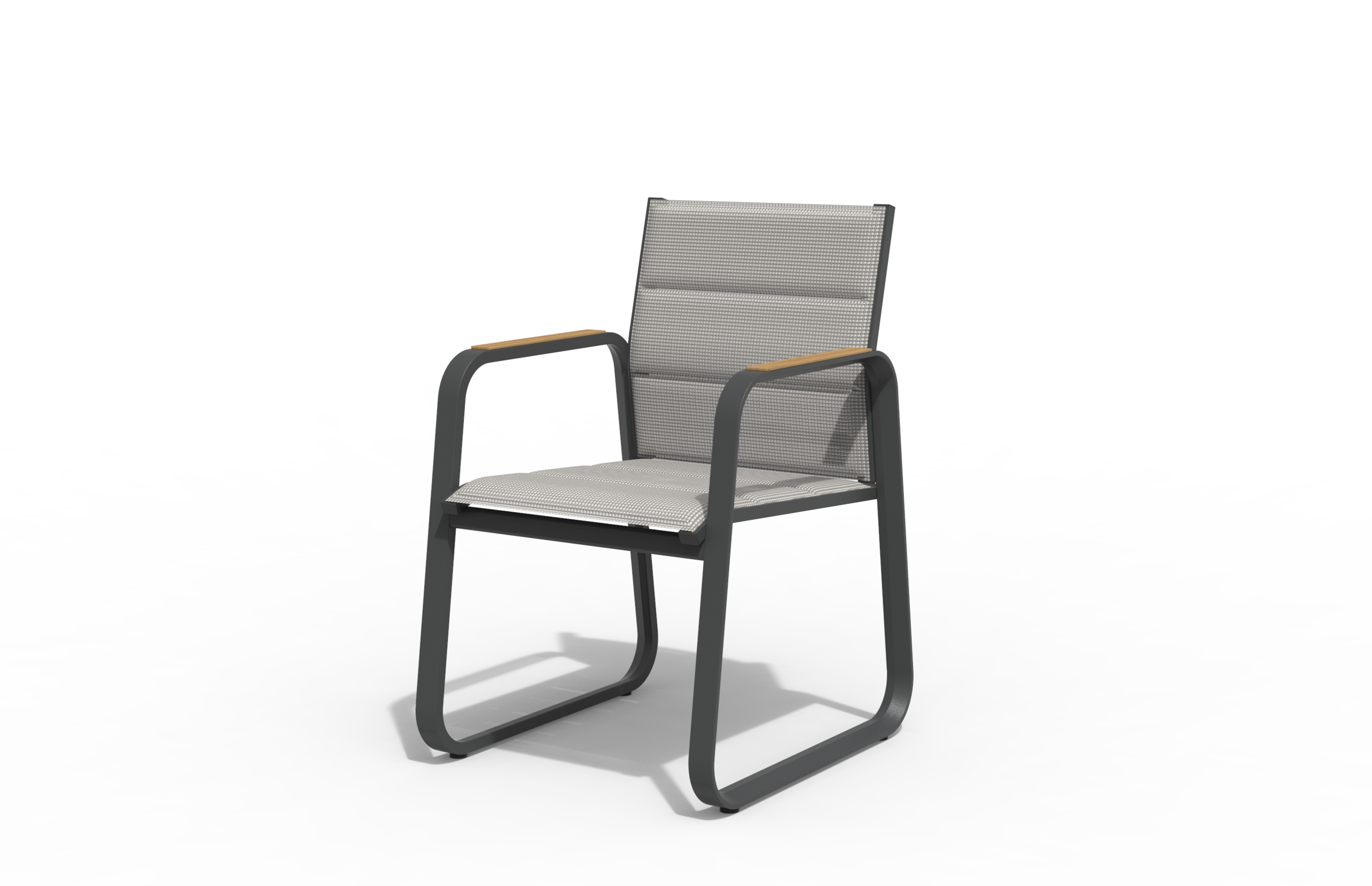 Изображение товара Стул садовый BEGINIA Aldan 55x62 см металл серый, 2 шт.