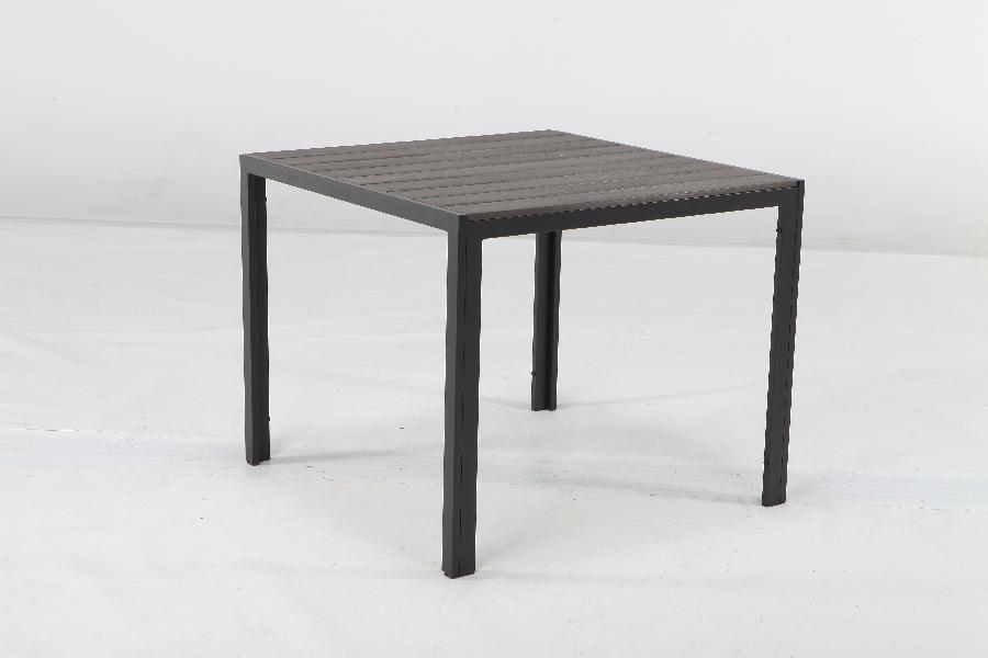 Изображение товара Садовый нераздвижной стол BEGINIA Lyra 90x90 см металл серый для дачи и сада