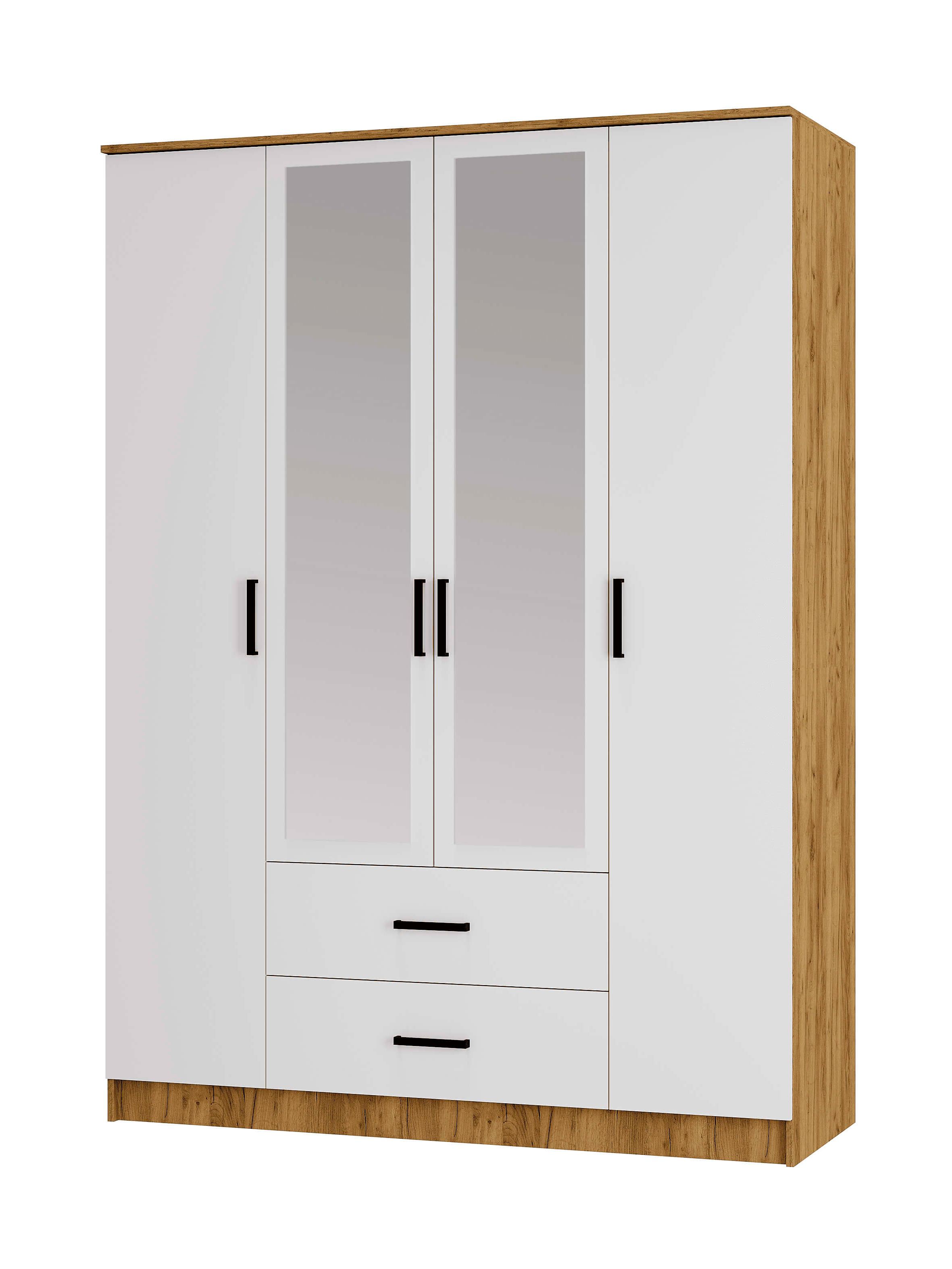 Изображение товара Шкаф распашной Bts МС Евро с 4 дверями 160x221.6x61 см ЛДСП цвет крафт/белый