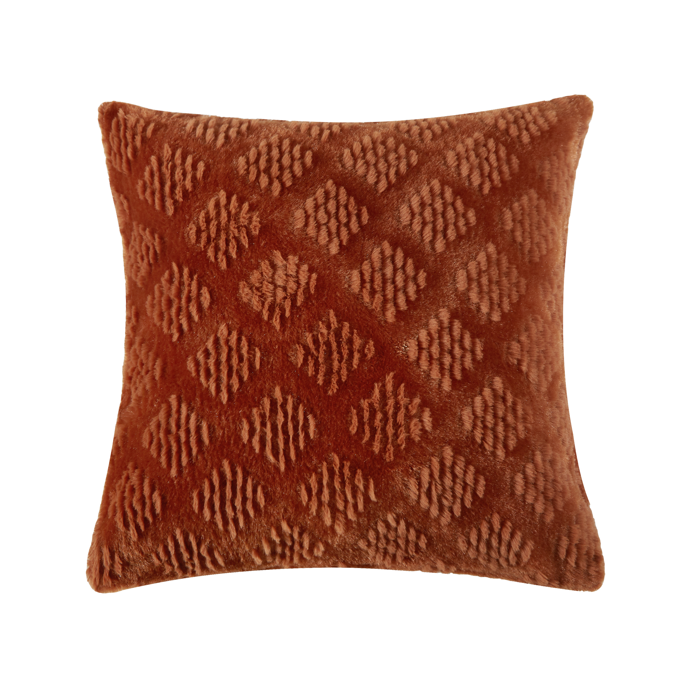 Изображение товара Декоративная подушка Руби 45x45 см цвет терракот современный дизайн