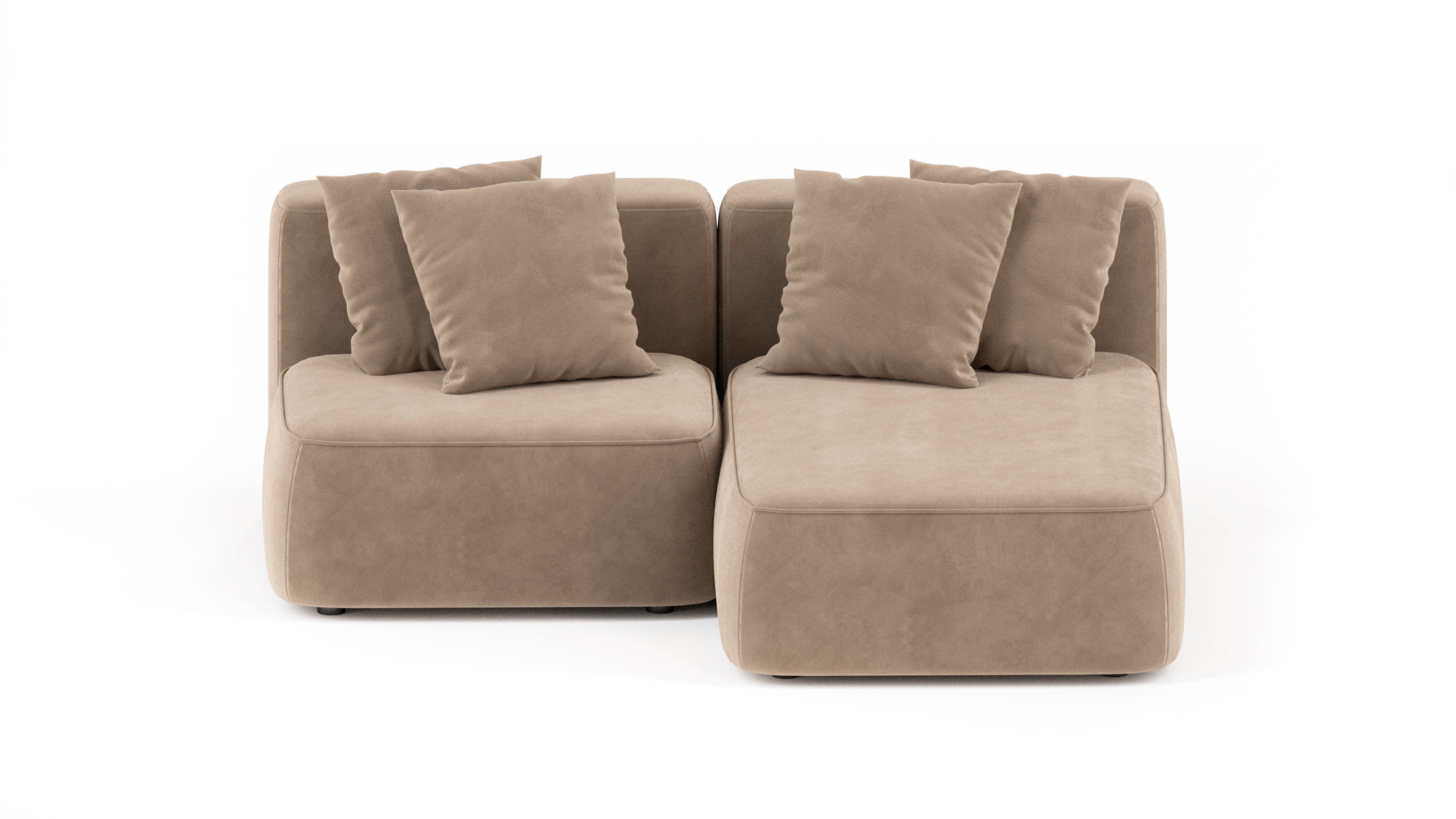 Изображение товара Диван Mebelroom Норд 200х74х160 см раскладной из велюра в стиле лофт