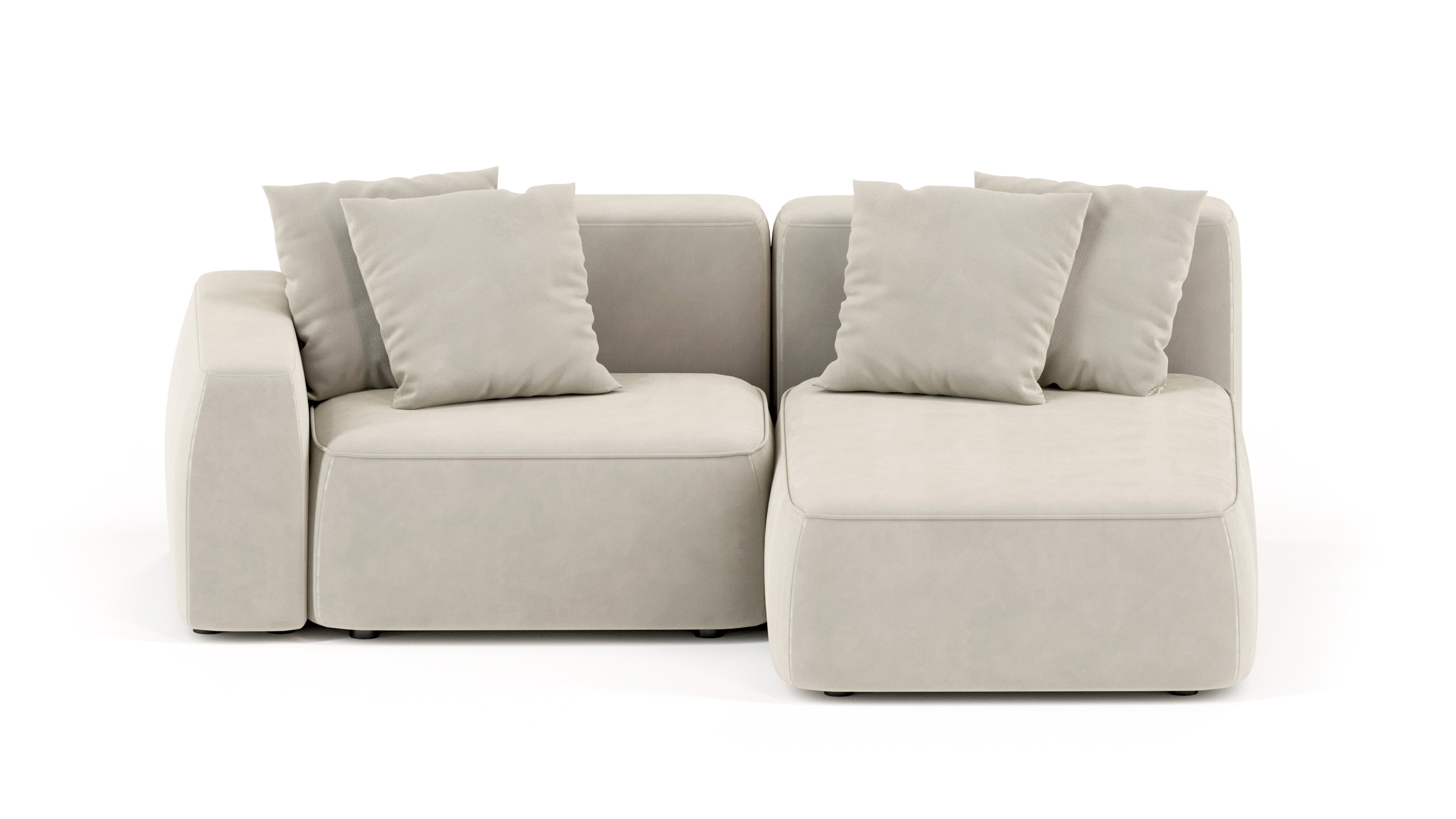 Изображение товара Модульный диван NORD в стиле лофт с велюровым покрытием 230x74x160 см