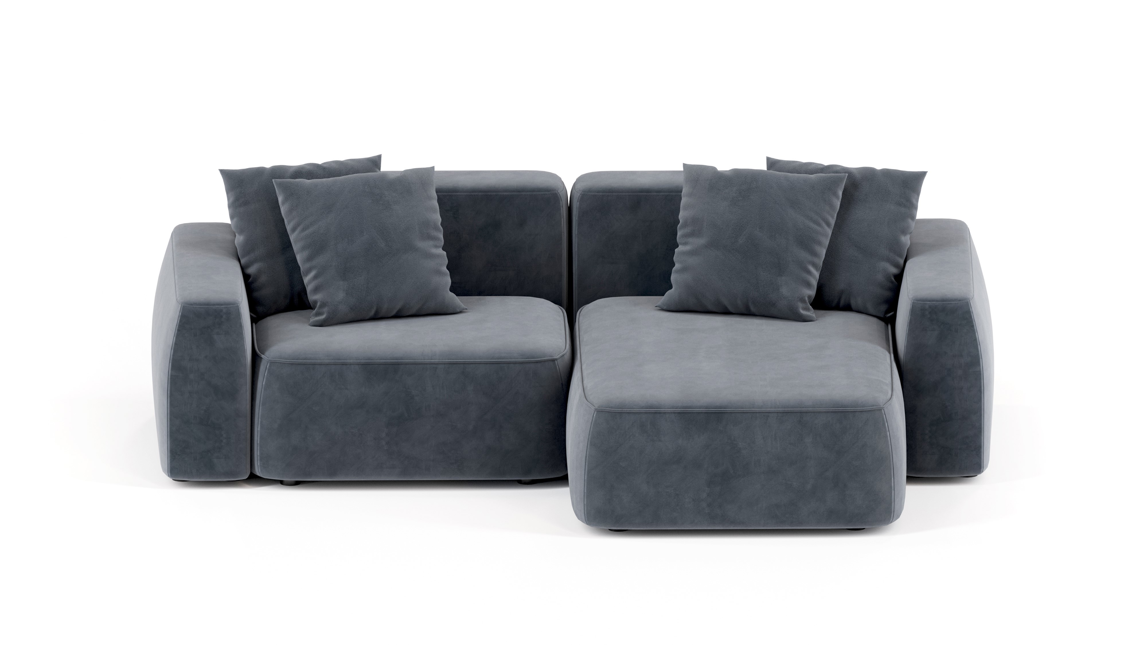 Изображение товара Диван Mebelroom Норд 260x74x160 см велюр серый Лофт модульный