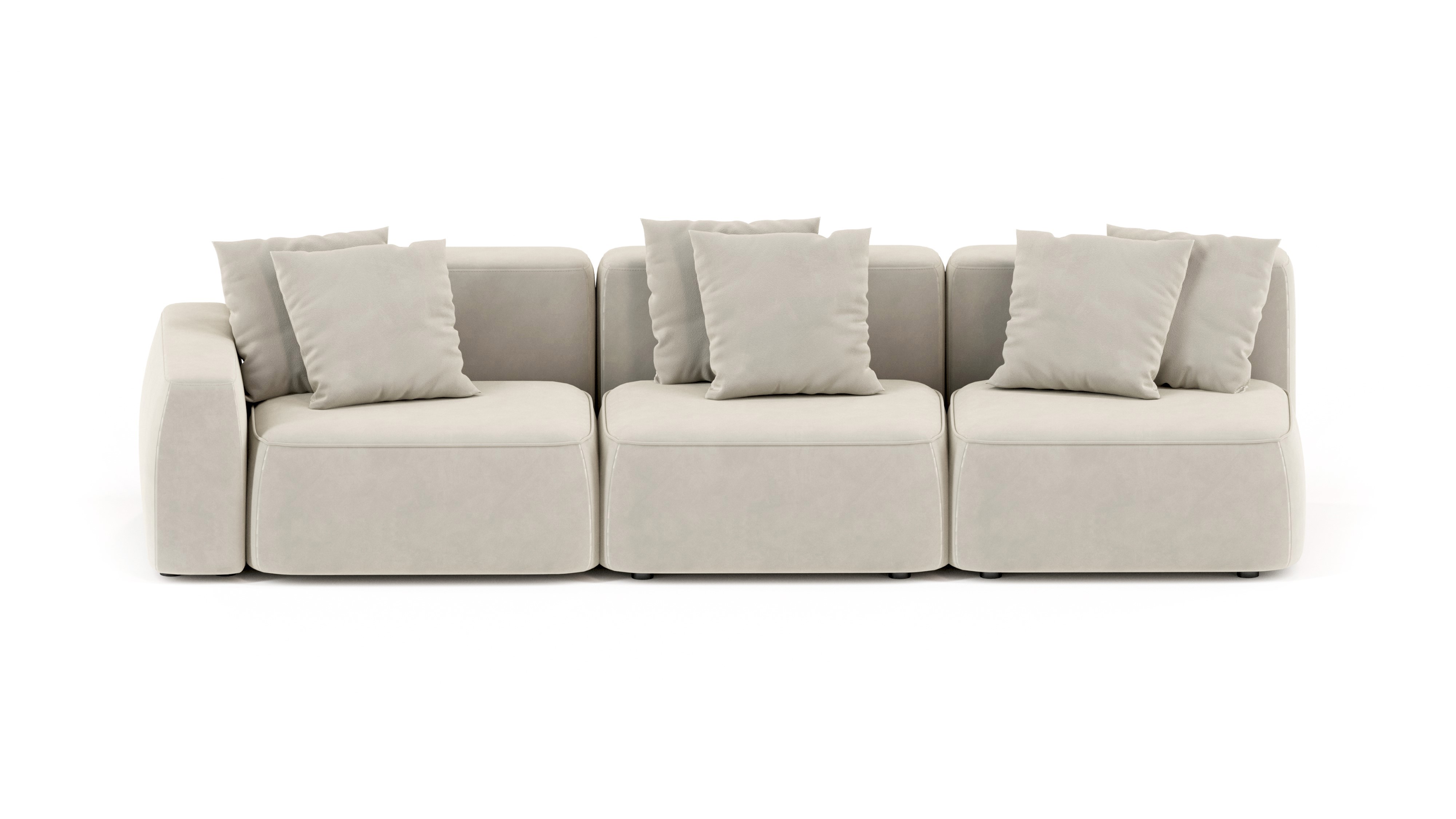 Изображение товара Диван Mebelroom Норд в стиле лофт с модульной системой и велюром бежевый