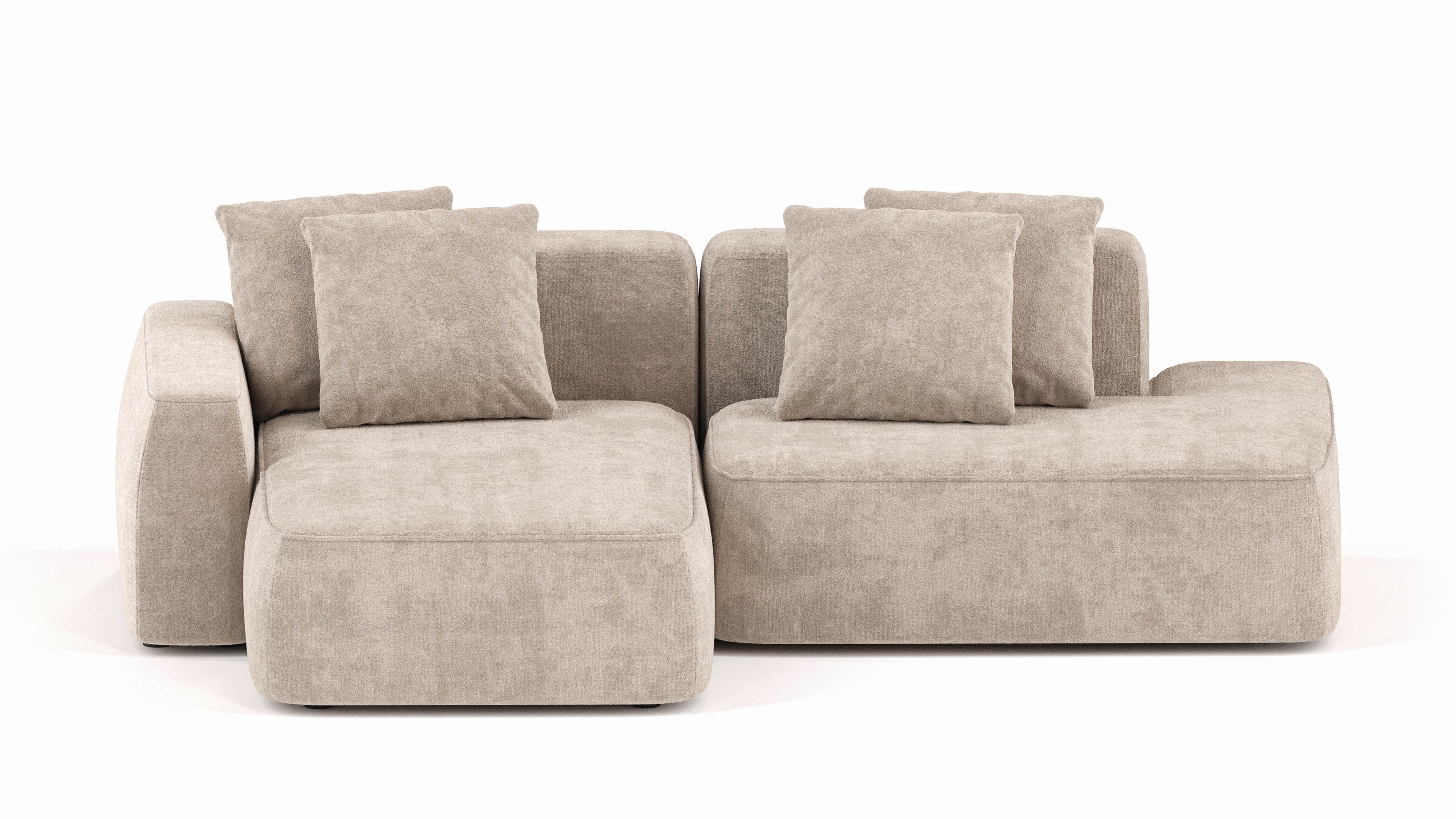 Изображение товара Диван Mebelroom 270x74x160 см велюр цвет белый