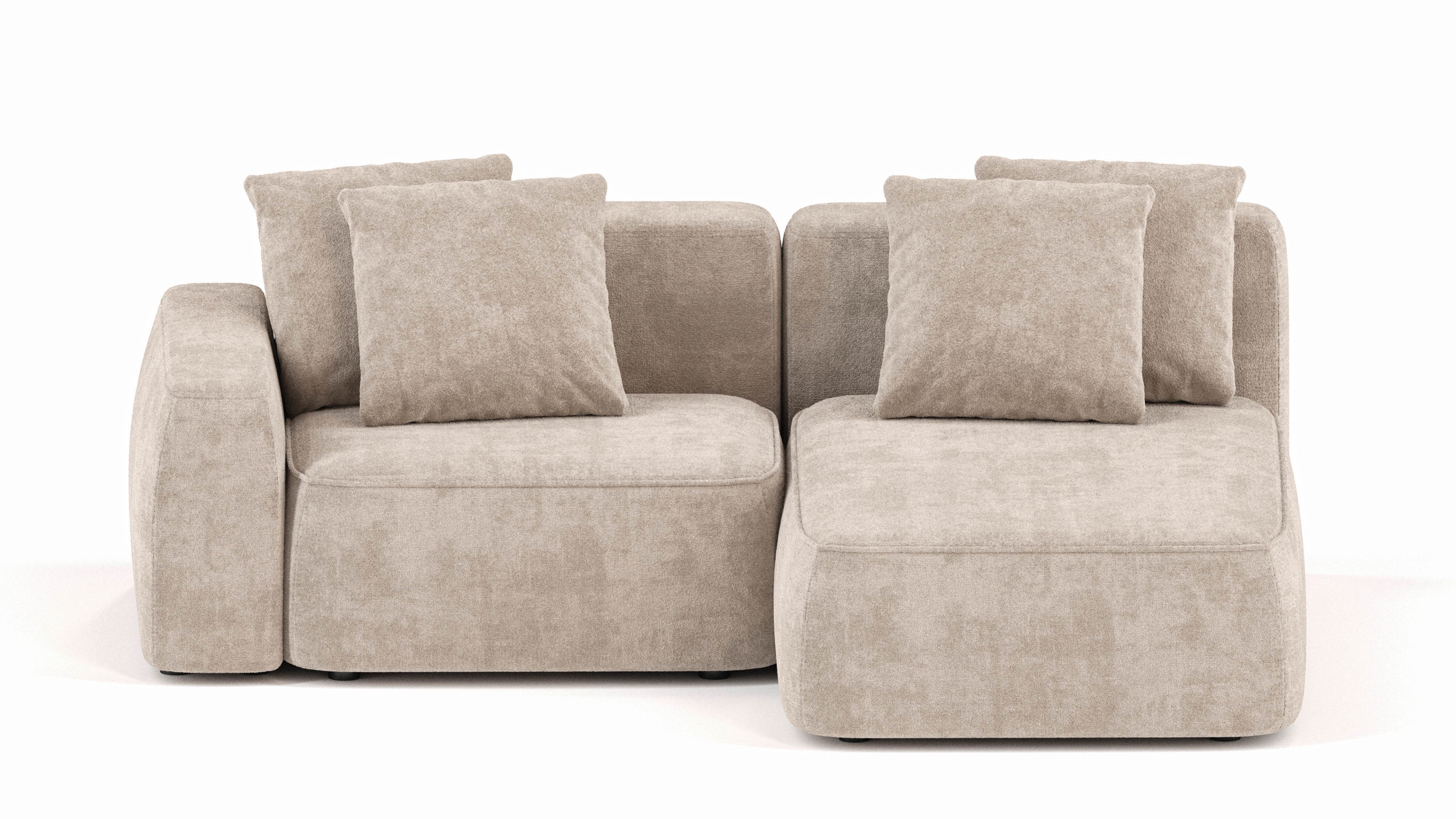 Изображение товара Диван Норд MEBELROOM 230x74 см белый велюр