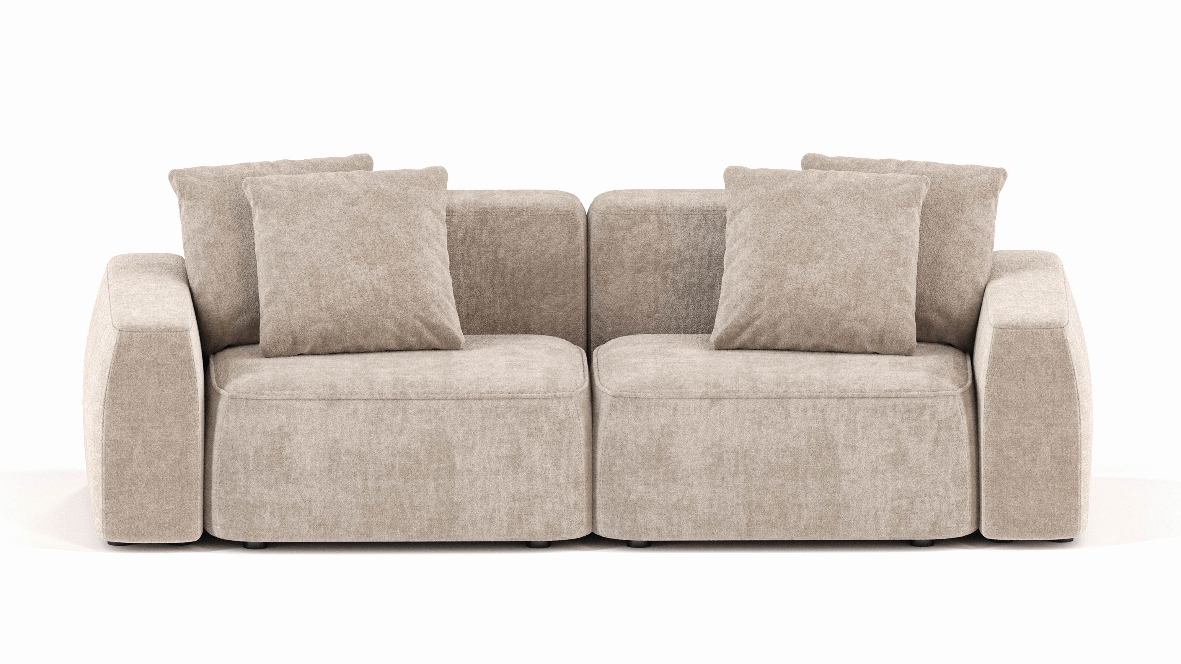 Изображение товара Диван Mebelroom 260x74x100 см в стиле лофт из велюра и ткани Барса