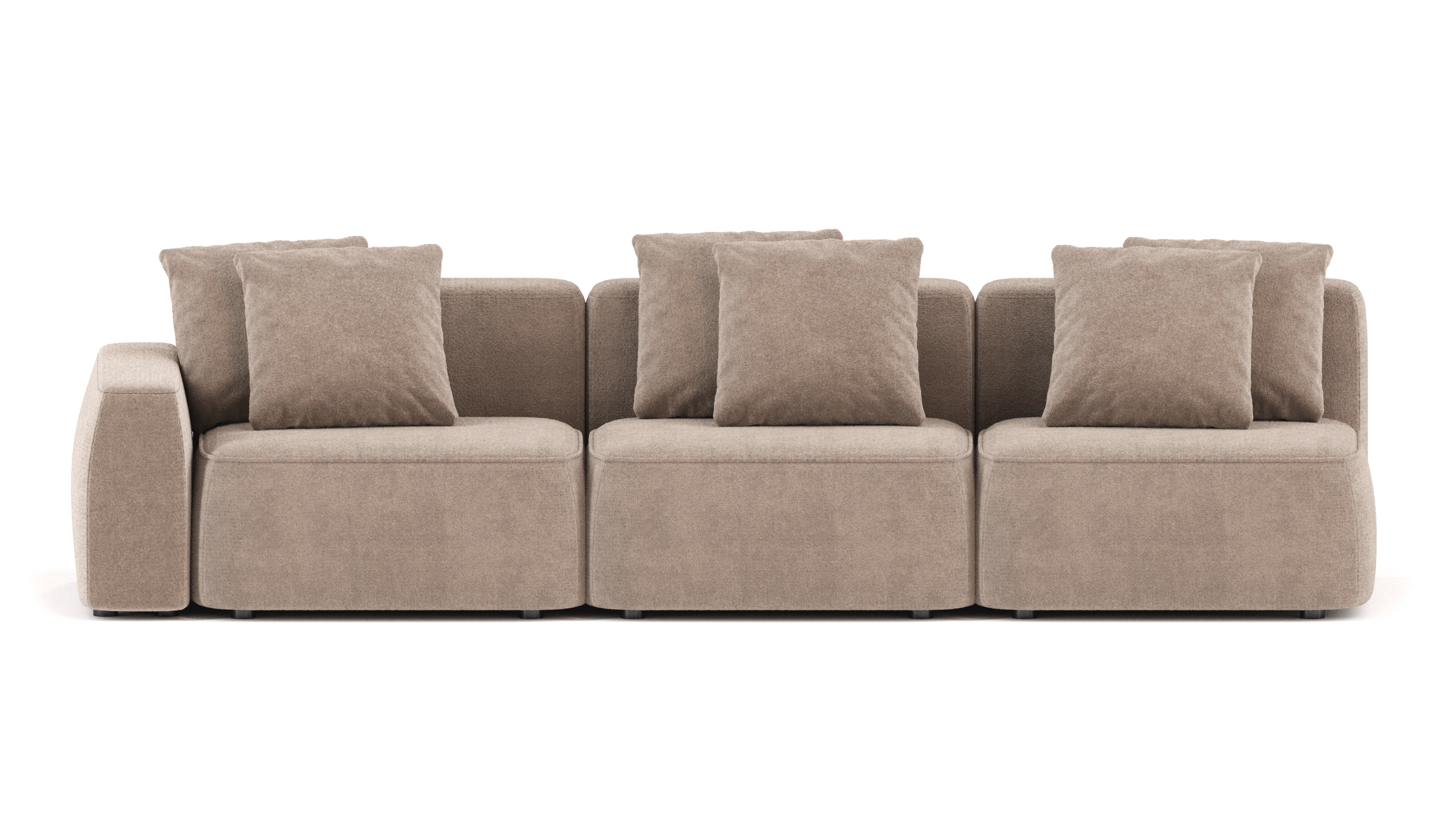 Изображение товара Диван модульный Mebelroom Норд стиль лофт велюр бежевый 330x74x100 см