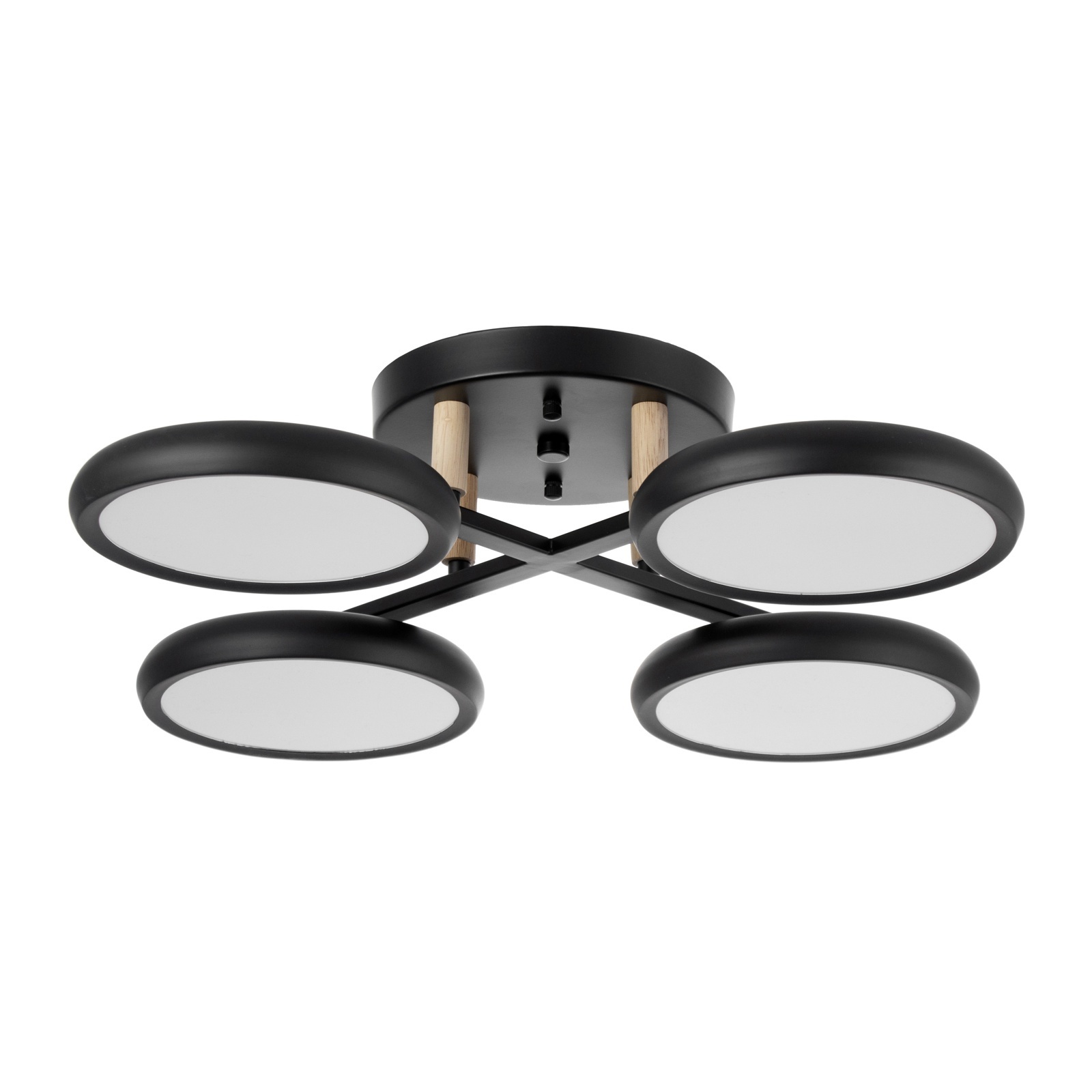 Изображение товара Люстра потолочная светодиодная Bayerlux 10059022 регулируемый белый свет черная 60х60 см