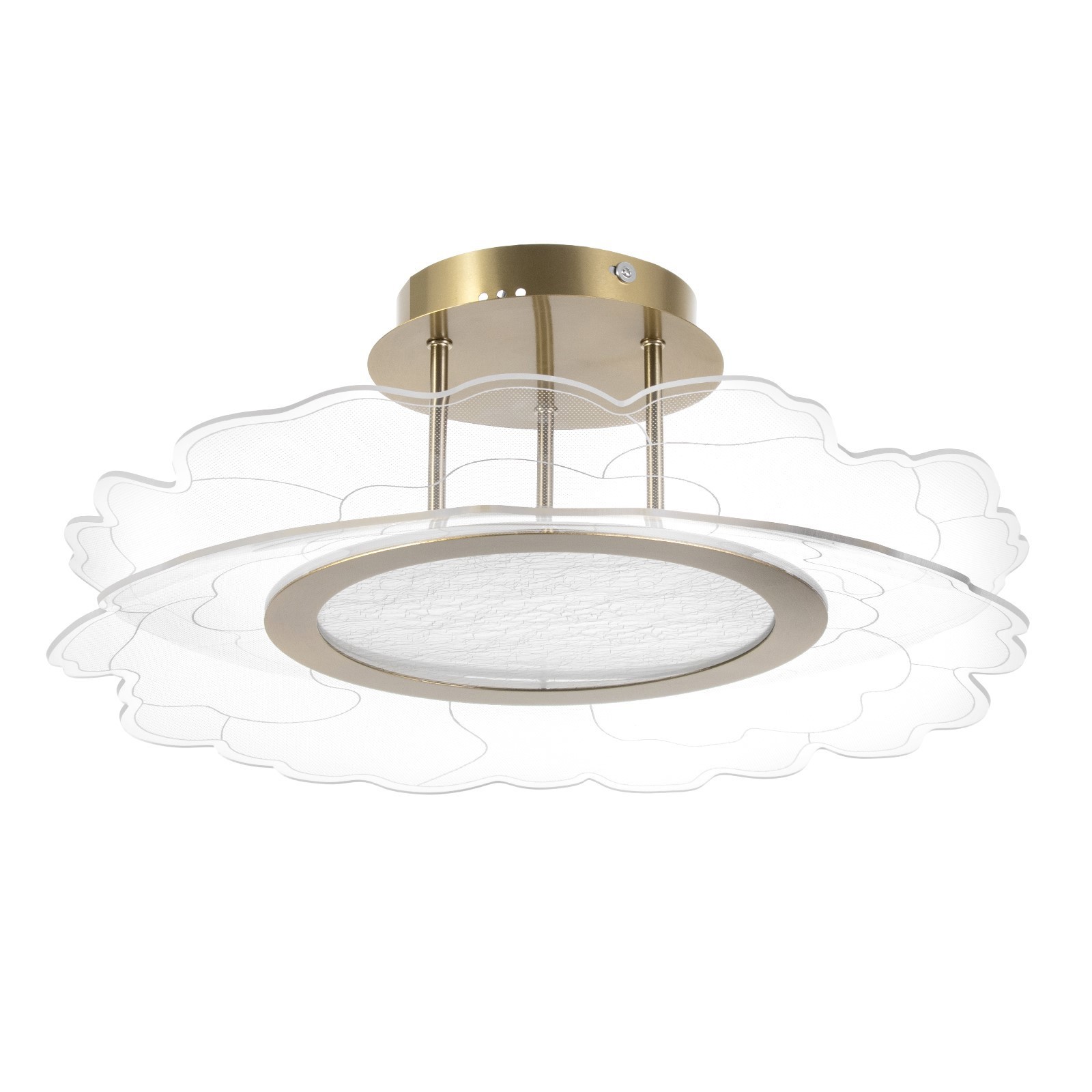 Изображение товара Люстра потолочная светодиодная Bayerlux 9626205 48Вт золото с регулируемым цветом