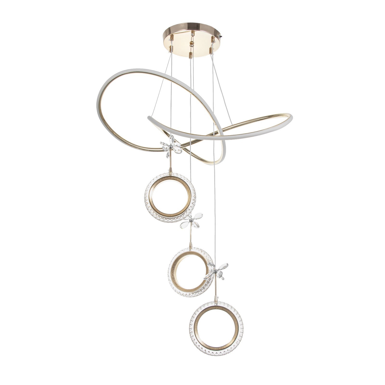 Изображение товара Светильник подвесной светодиодный Bayerlux 9904838 с пультом регулировка цвета 3 м² золотой