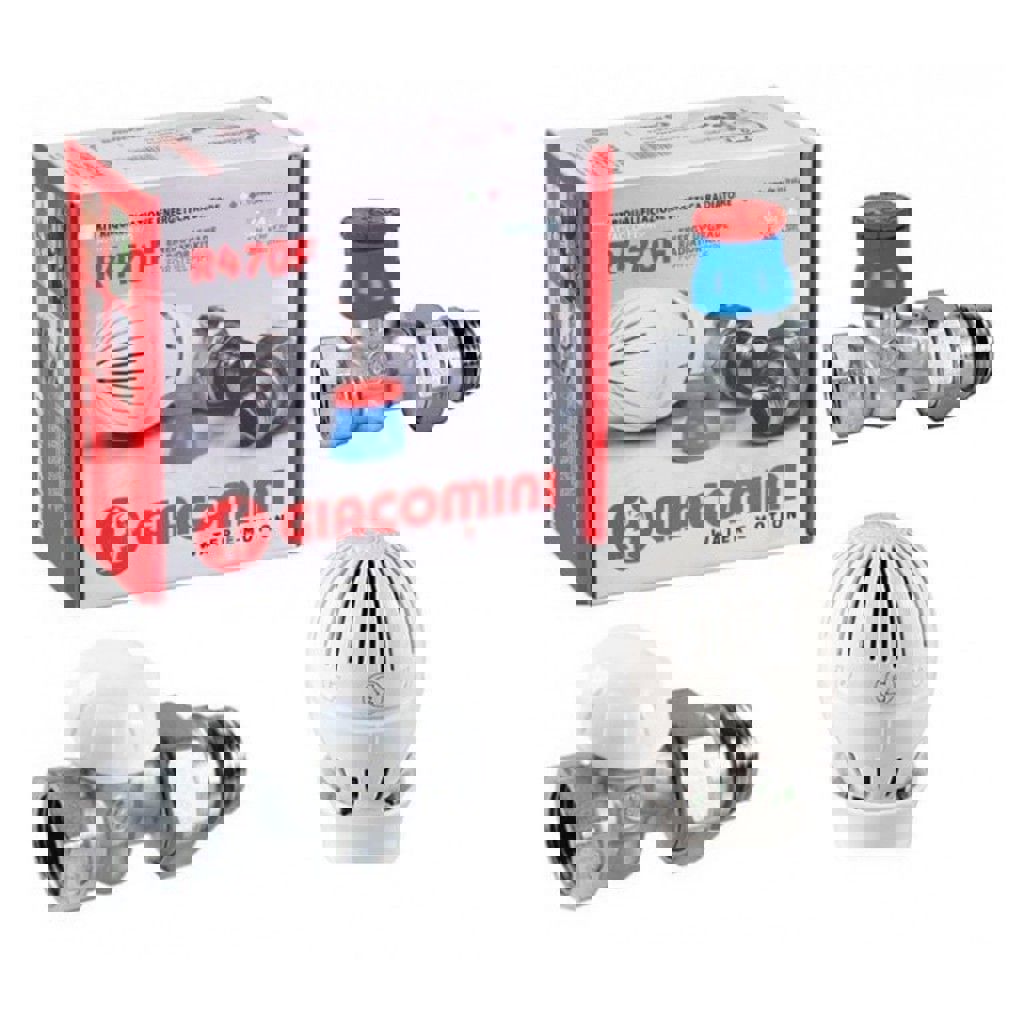 Изображение товара Термостатический комплект для радиатора Giacomini R470FX013 1/2 с головкой клик-клак Италия