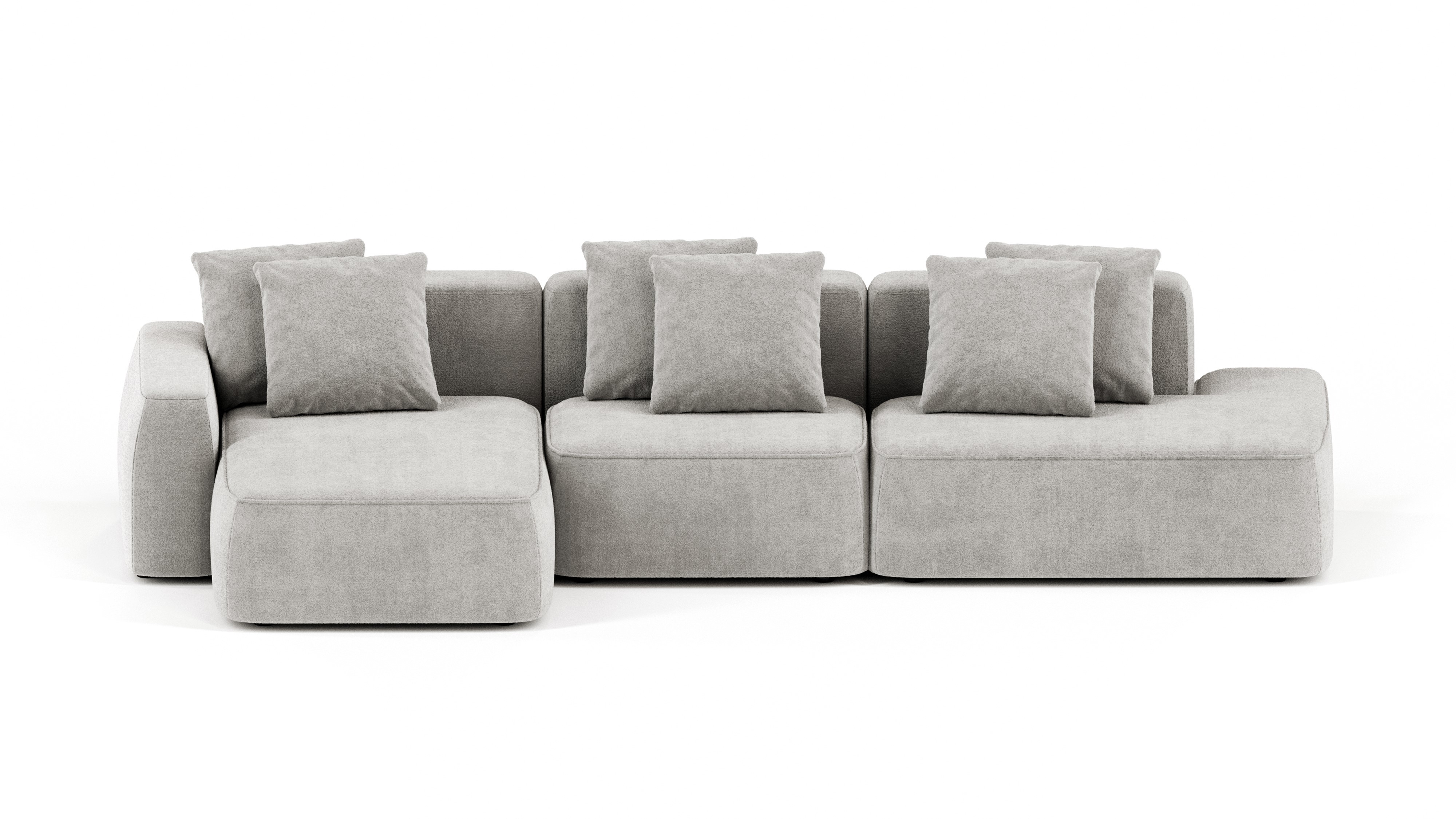 Изображение товара Диван Mebelroom 370x74x160 см раскладной в стиле лофт с велюровым покрытием