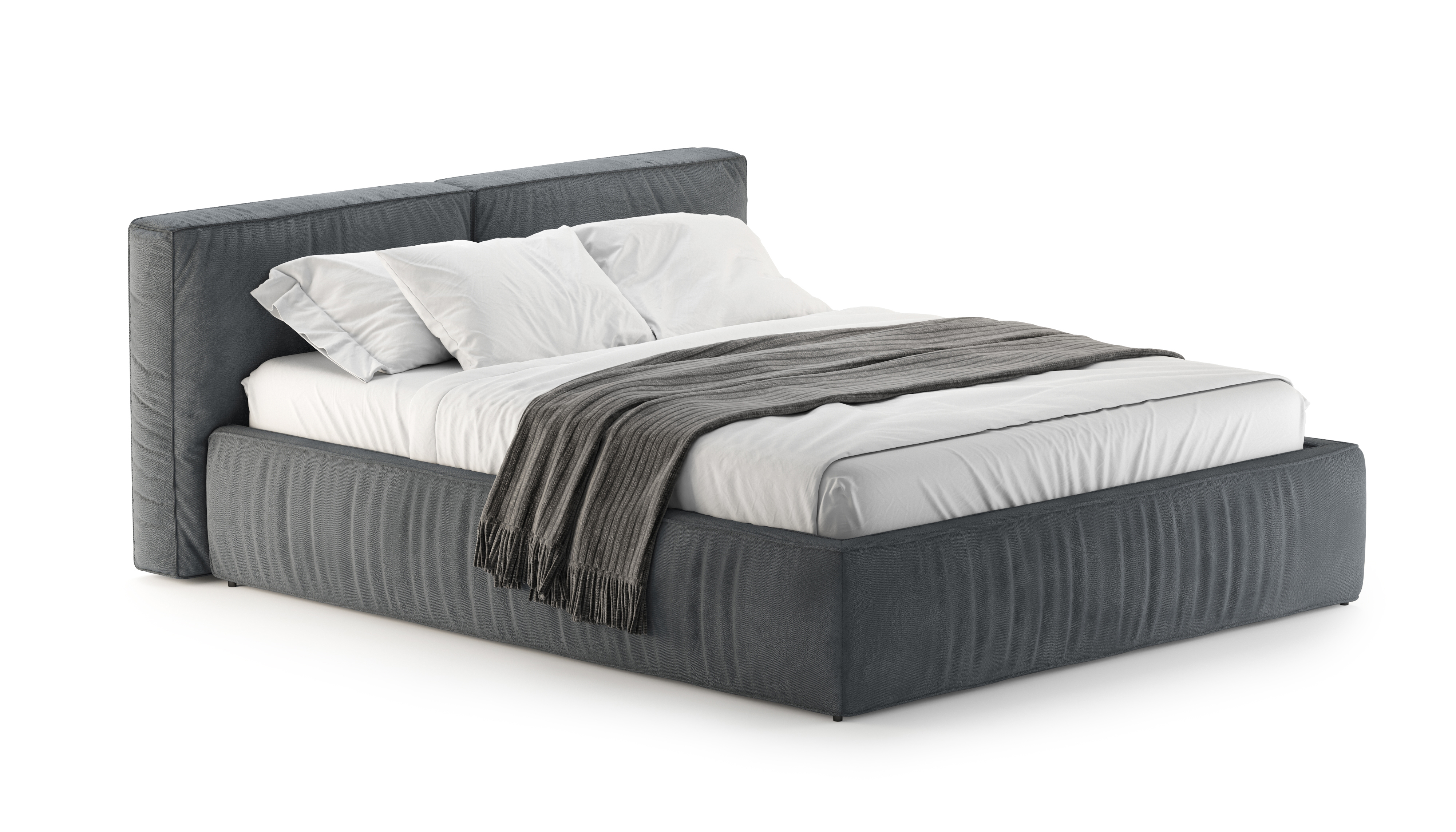 Изображение товара Кровать Mebelroom Лофт Velutto075 150x87x226 см темно-серый