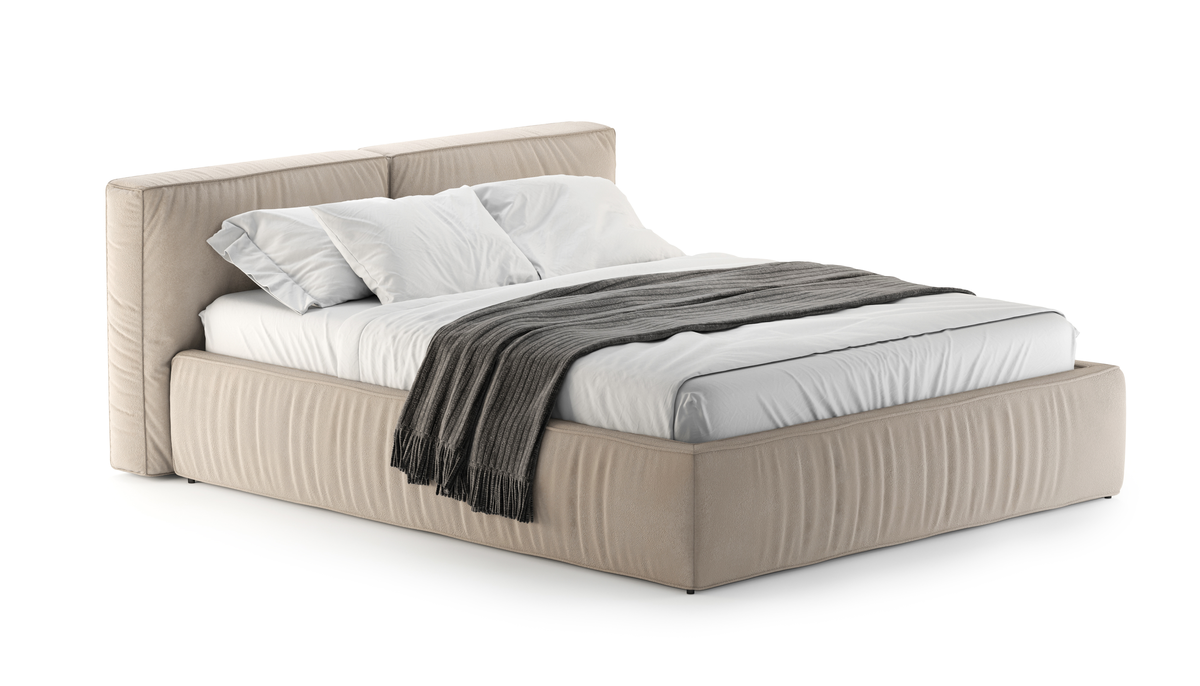 Изображение товара Кровать Mebelroom Лофт Velutto007 210x87x226 см ЛДСП цвет бежевый