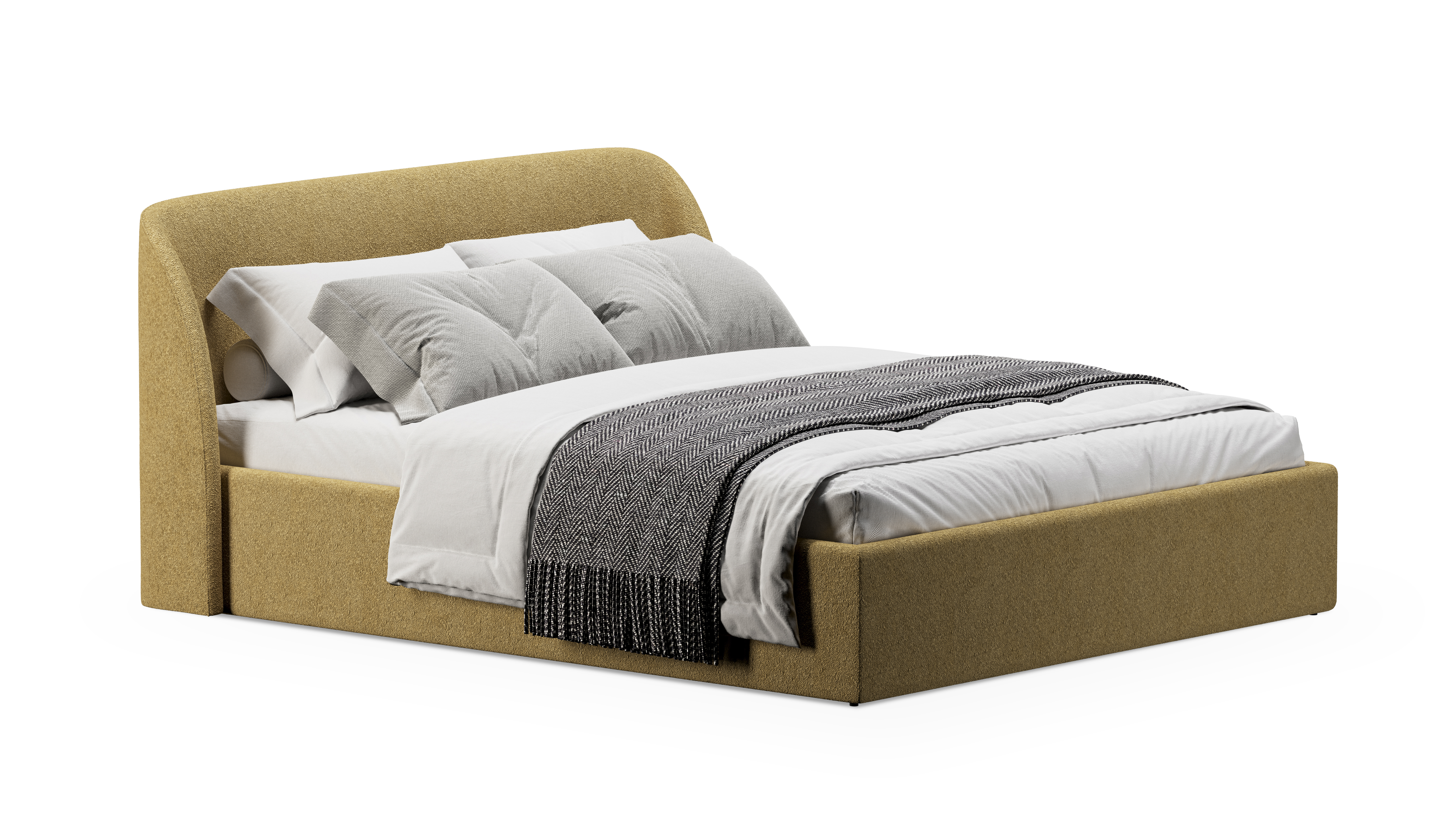 Изображение товара Кровать Mebelroom Мосс Соул540 со скругленным изголовьем и вместительным ящиком