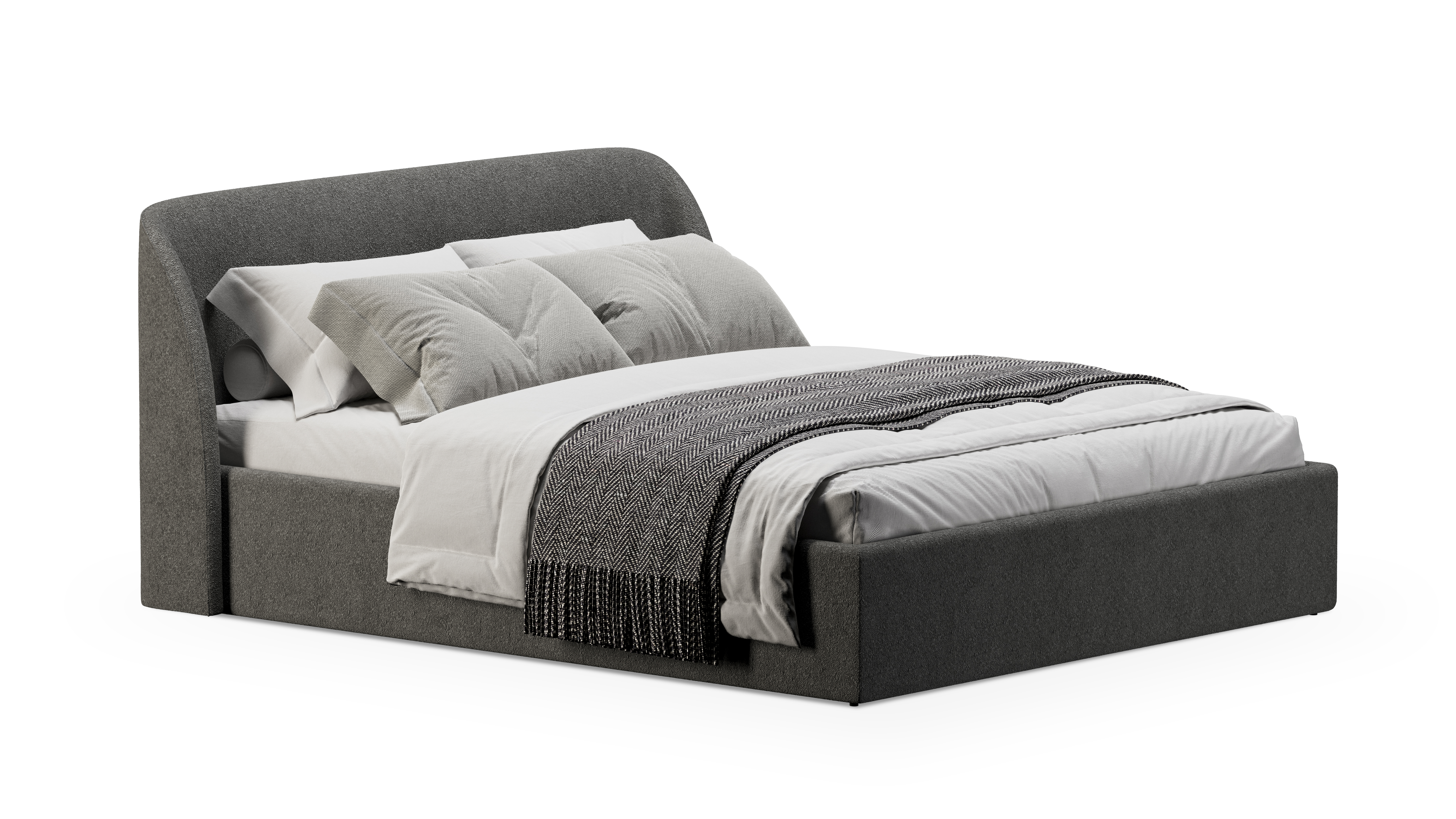 Изображение товара Кровать Mebelroom Мосс соул995 из ЛДСП с подъемным механизмом и ящиком 163x95x214 см