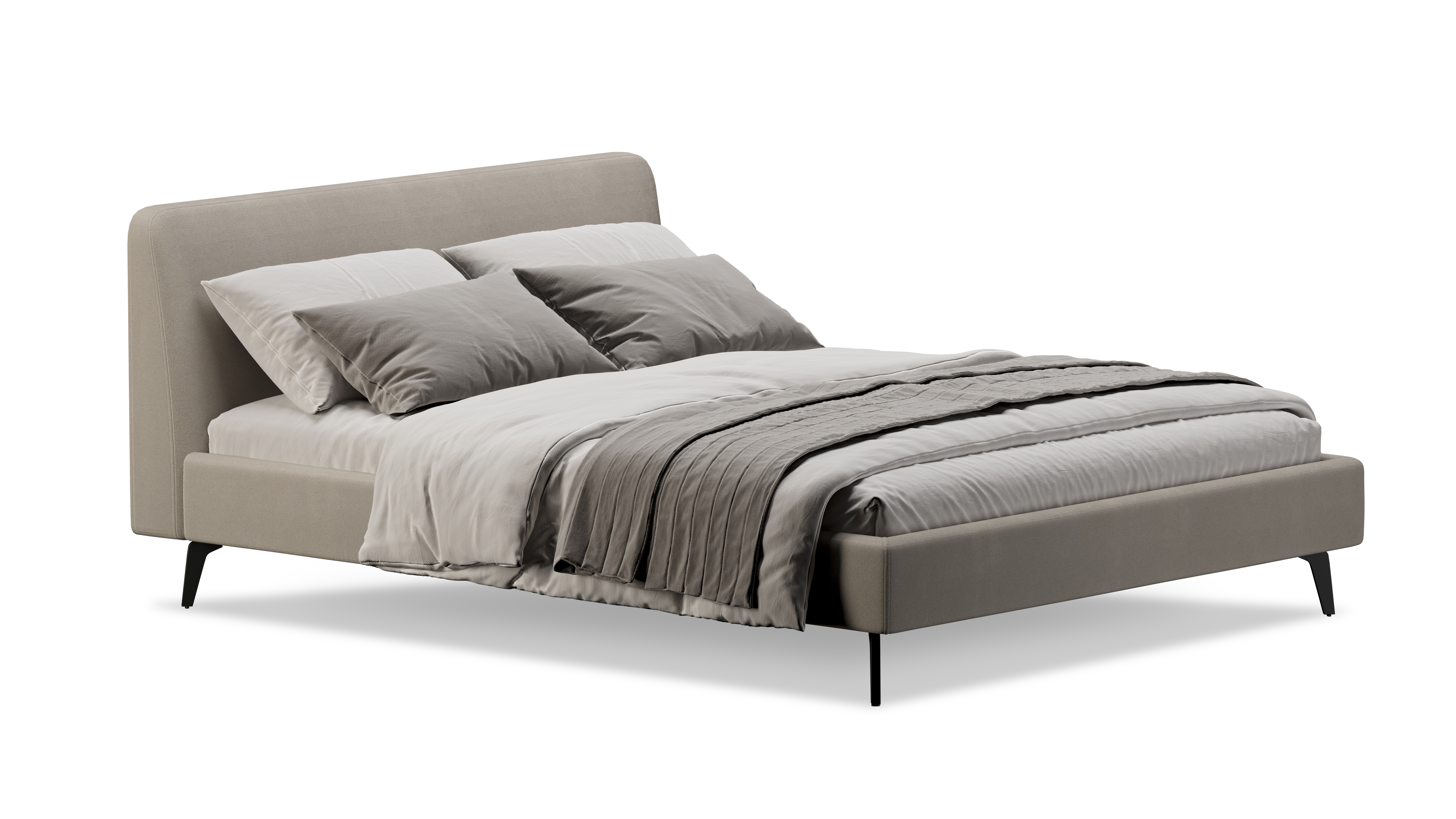 Изображение товара Кровать Mebelroom Симпл Velutto007 ЛДСП 133x95x223 см цвет песочный