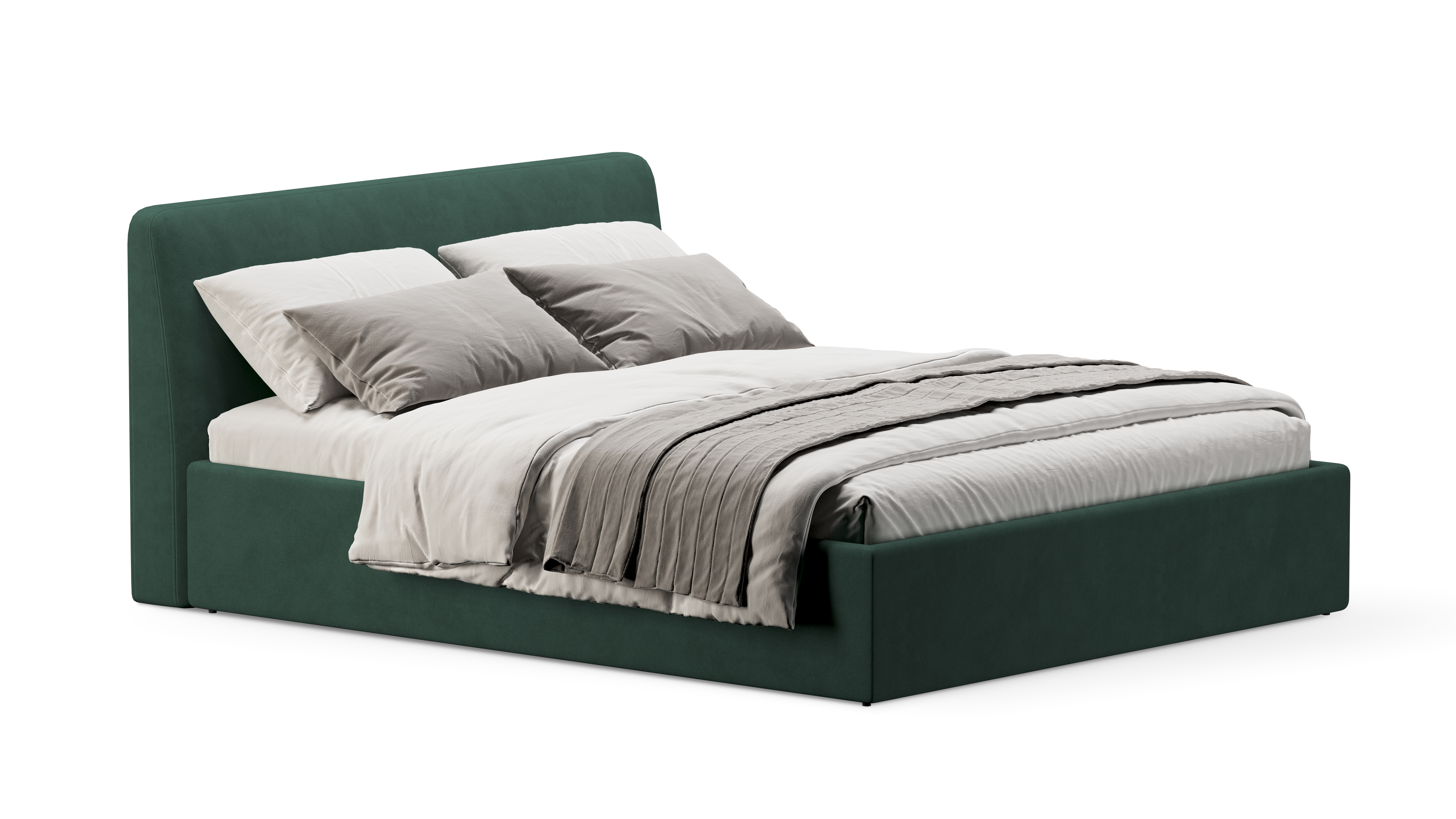 Изображение товара Кровать Mebelroom Симпл Velutto033 173x95x223 см ЛДСП в зеленом цвете