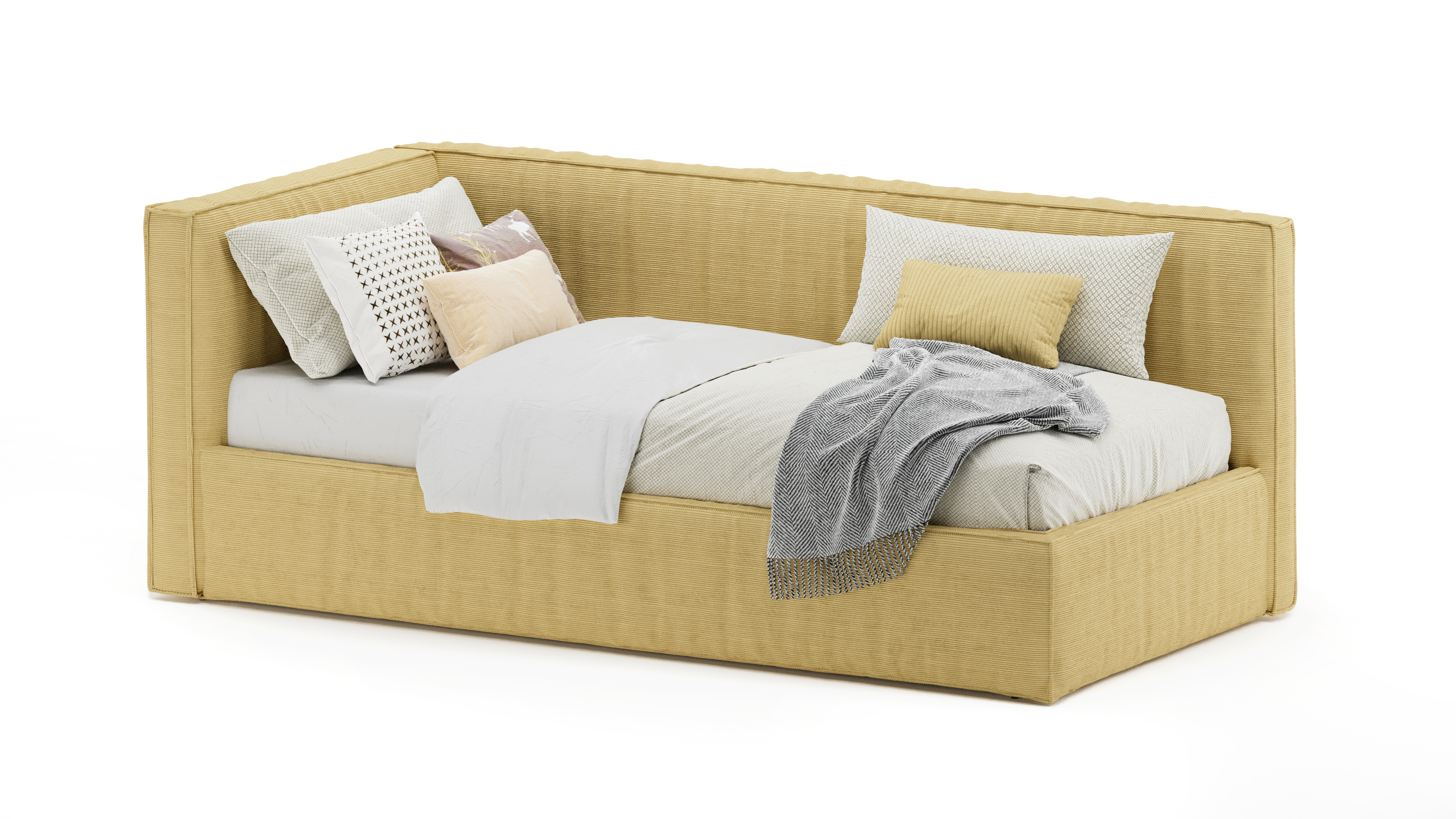 Изображение товара Кровать детская Mebelroom Loft 200x90 см желтая