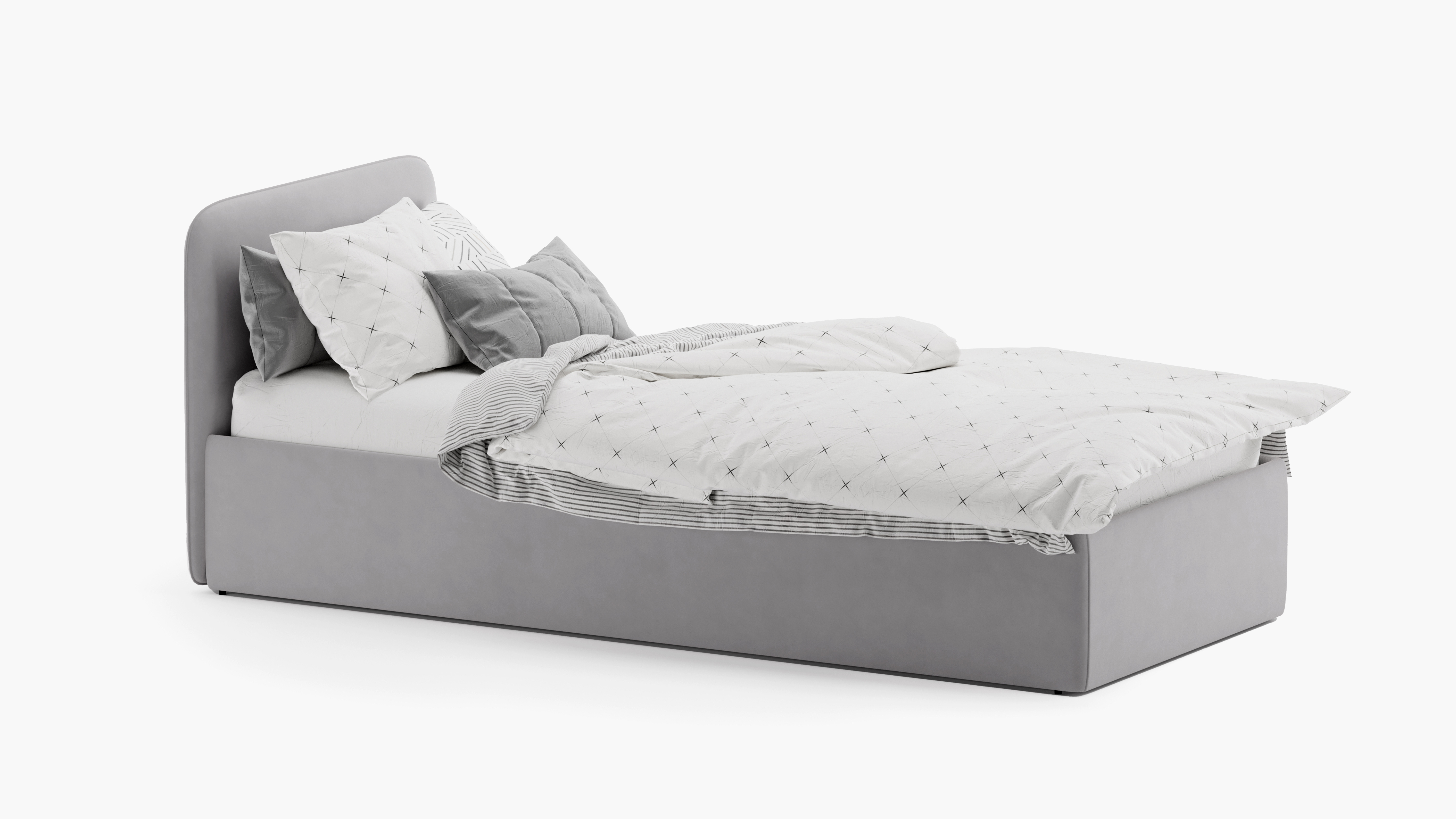 Изображение товара Детская кровать Mebelroom Soft 90x200 см серый