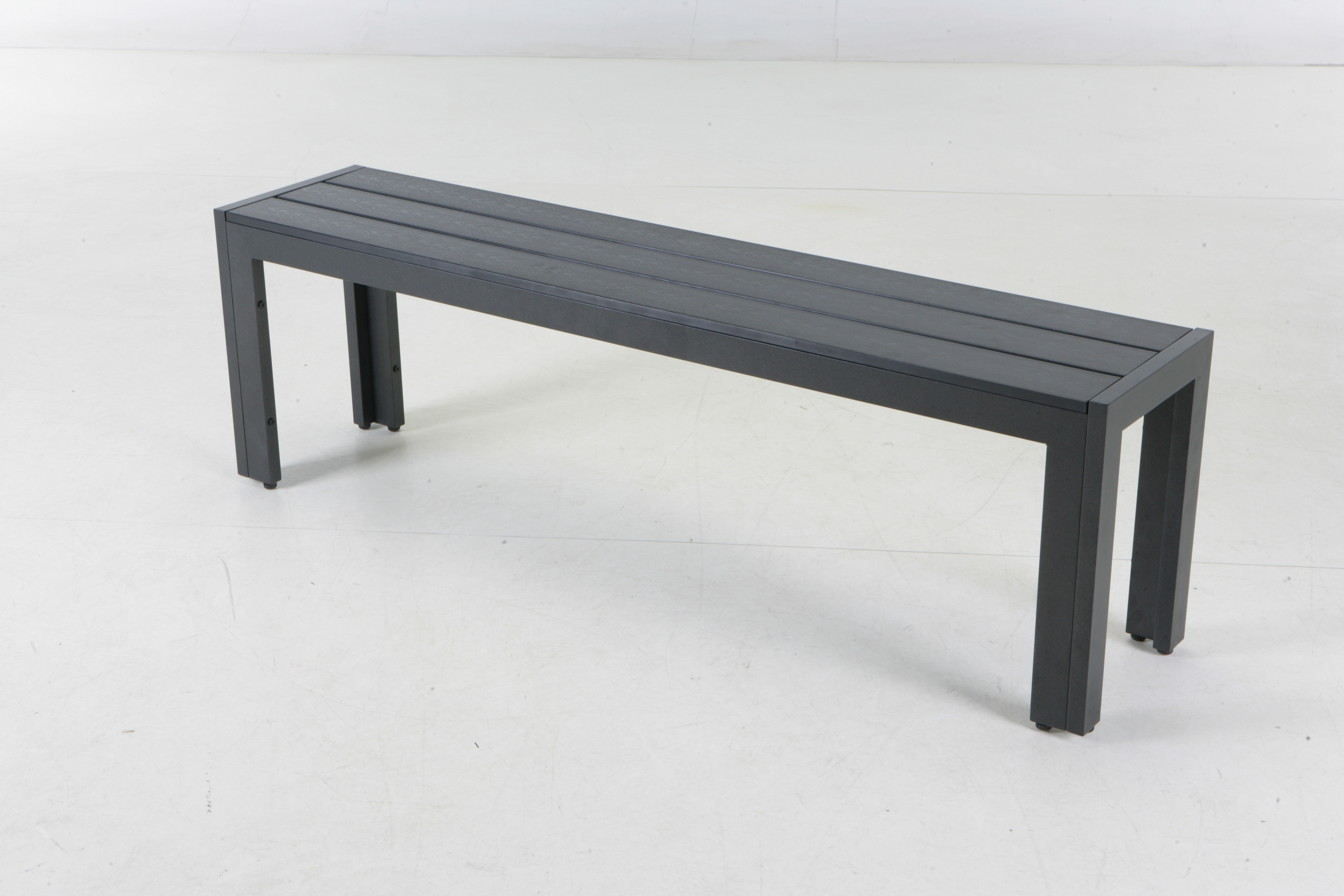 Изображение товара Садовая скамья BEGINIA Lyra 132x30 см металлическая серая стильная