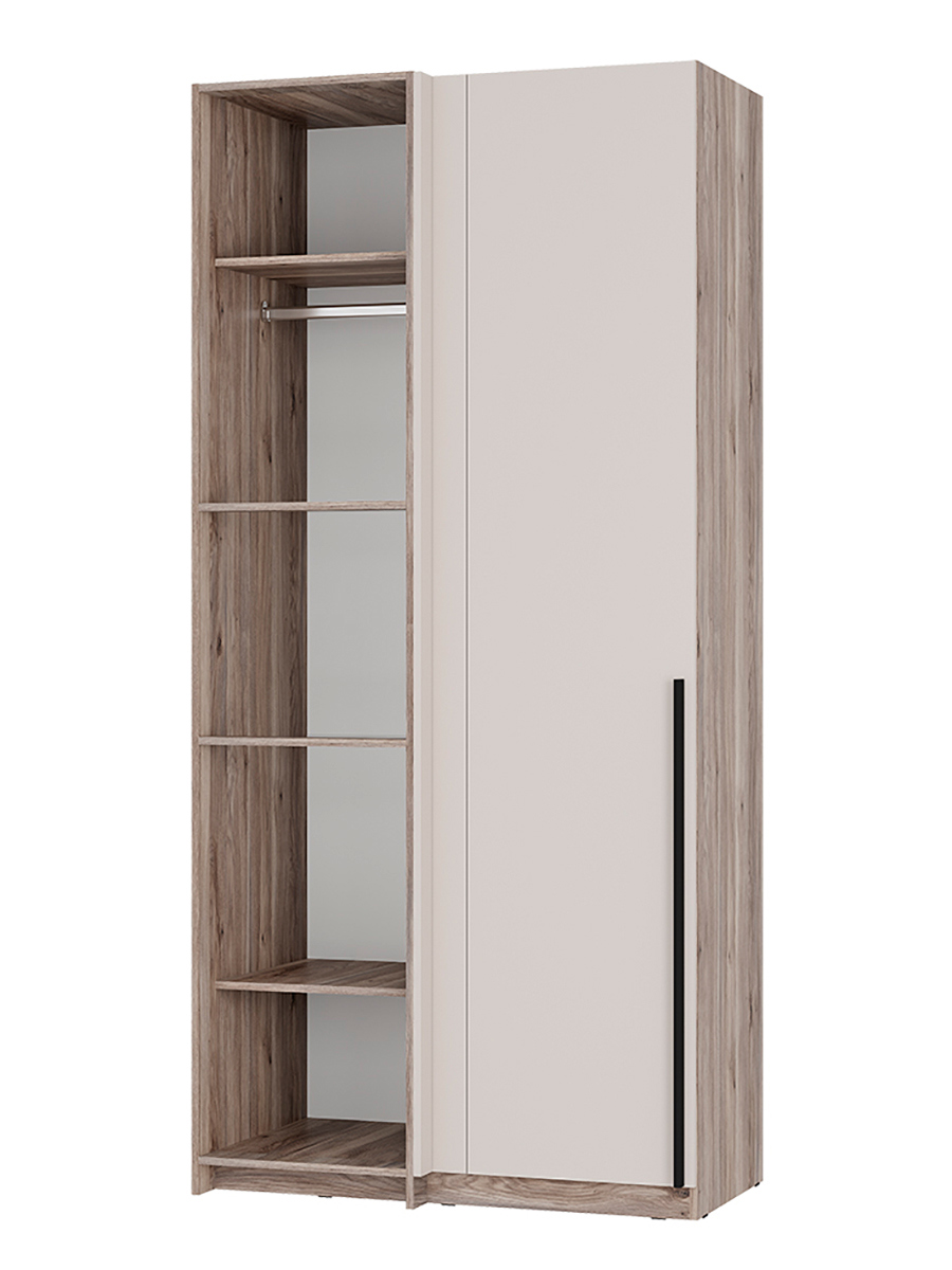 Изображение товара Шкаф распашной Bts 106x229.3 см ЛДСП цвет дуб смоки/кашемир
